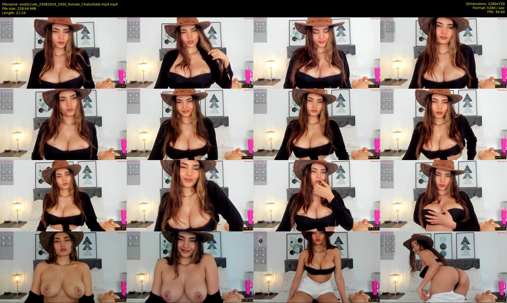 exoticcute — 22 minute Chaturbate female cam show recording, 720p, Aug 25, 2024