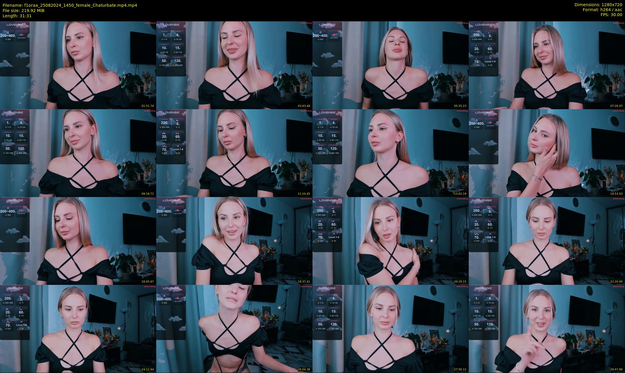 f1oraa — 32 minute Chaturbate female cam show recording, 720p, Aug 25, 2024