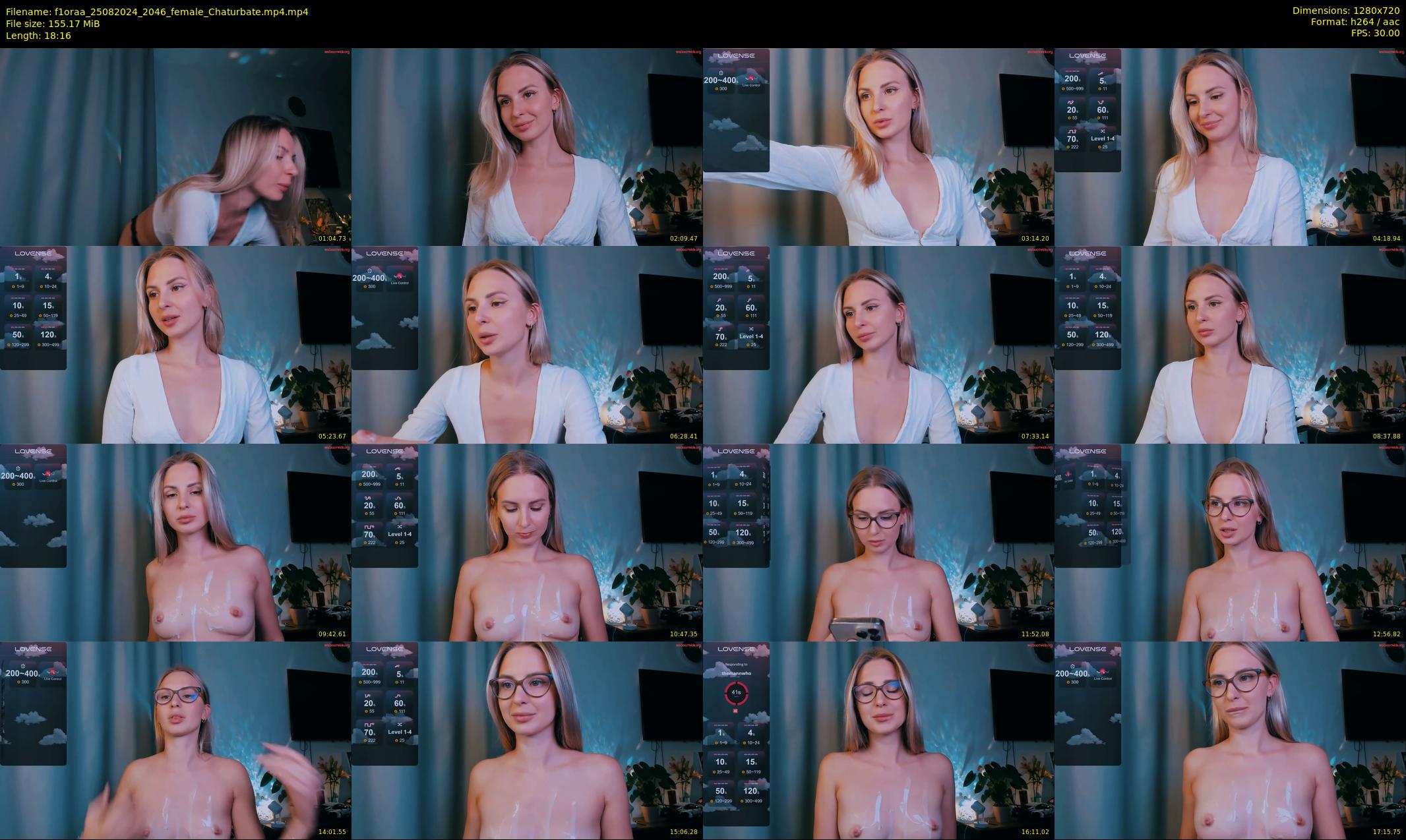 f1oraa — 19 minute Chaturbate female cam show recording, 720p, Aug 25, 2024
