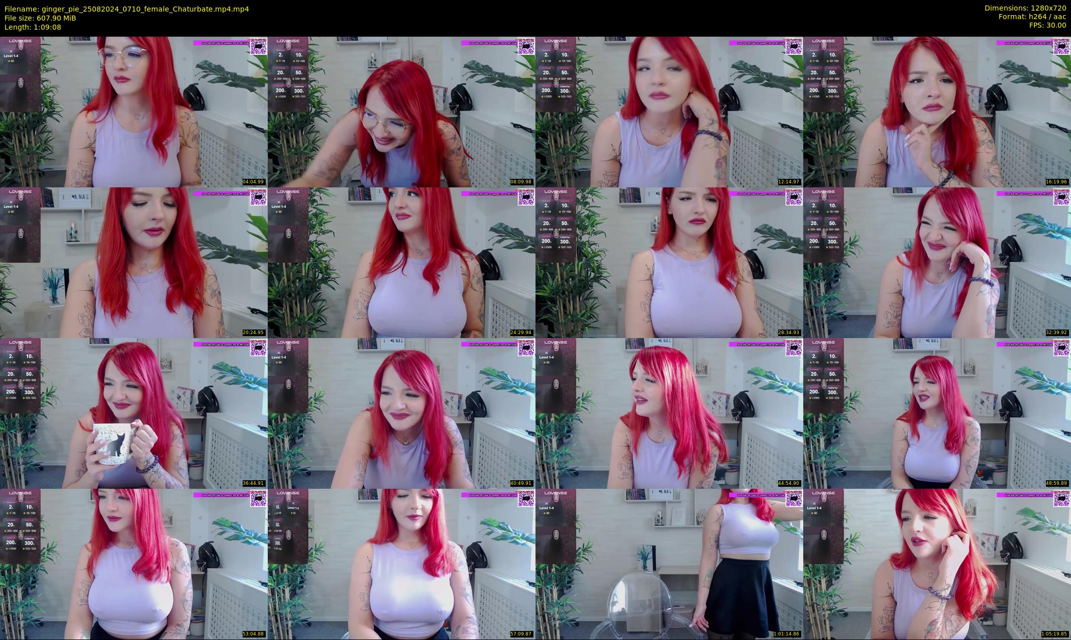 ginger_pie — 70 minute Chaturbate female cam show recording, 720p, Aug 25, 2024