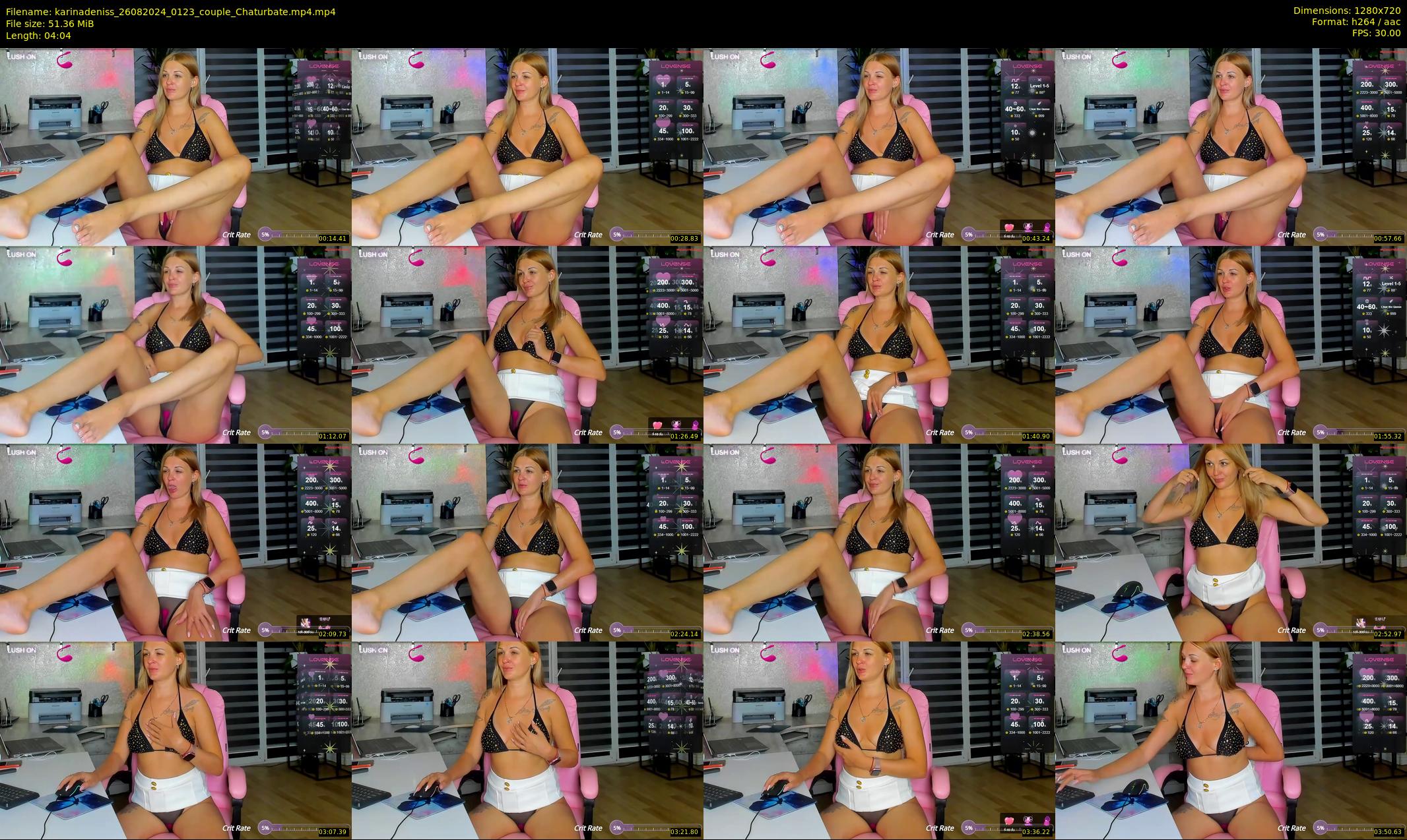 karinadeniss — 5 minute Chaturbate couple cam show recording, 720p, Aug 26, 2024
