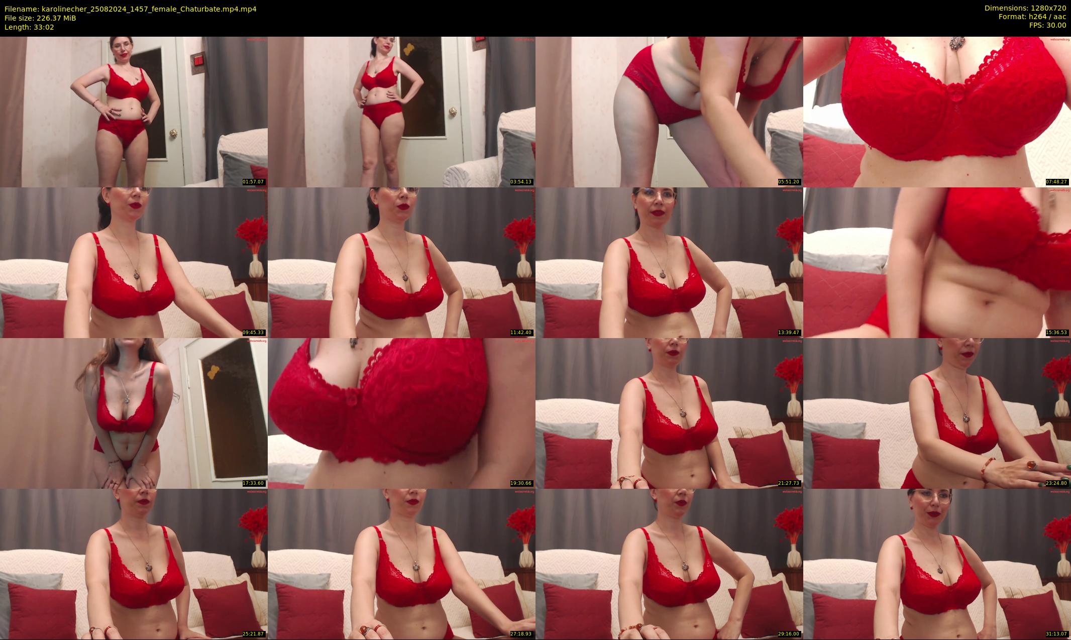 karolinecher — 34 minute Chaturbate female cam show recording, 720p, Aug 25, 2024