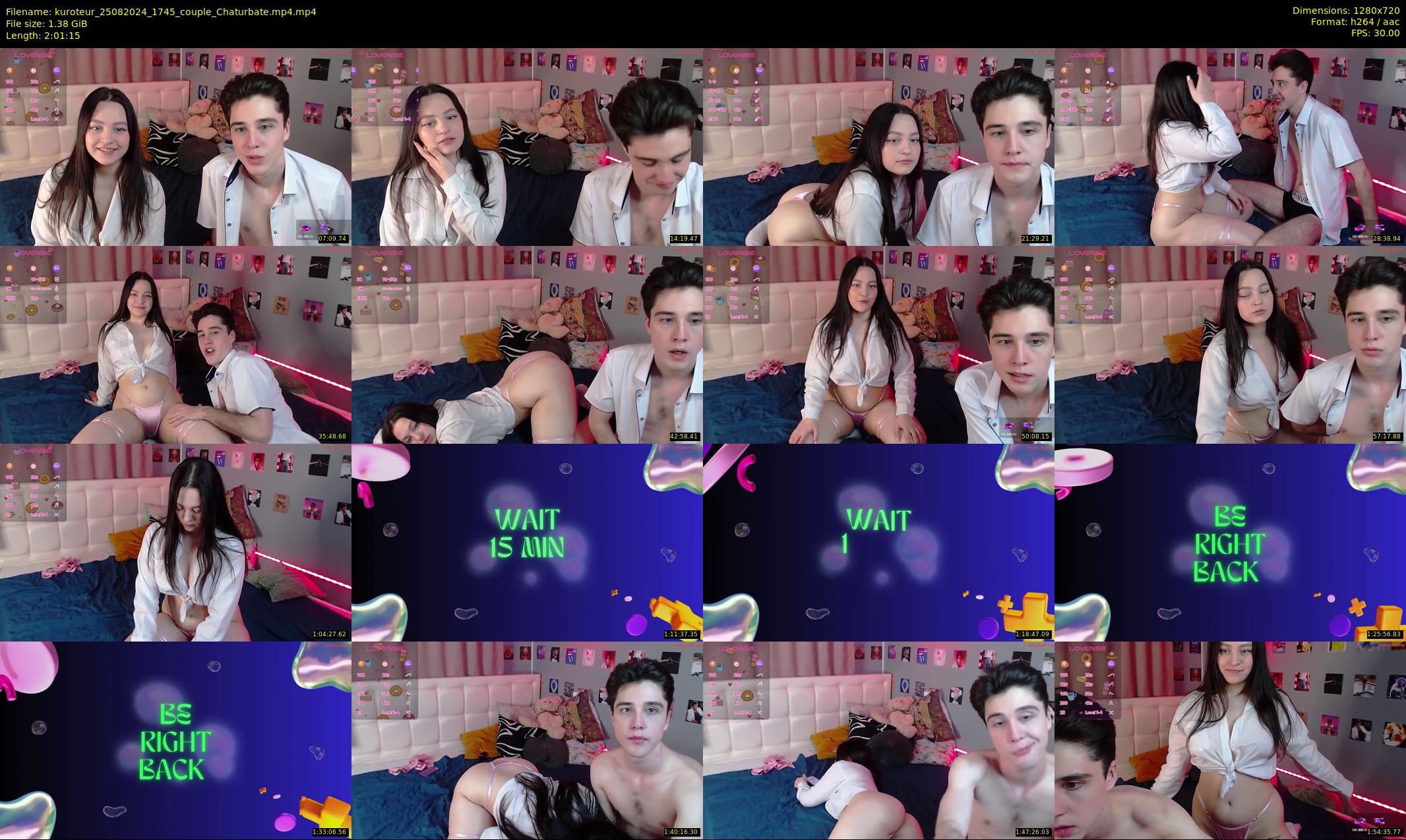 kuroteur — 122 minute Chaturbate couple cam show recording, 720p, Aug 25, 2024