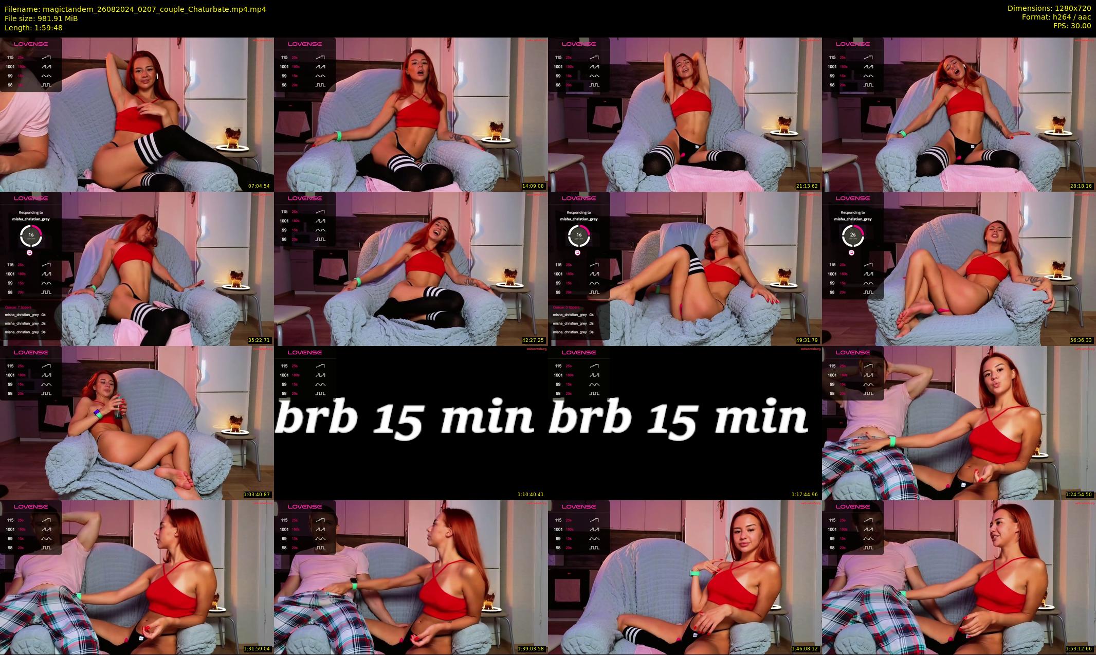 magictandem — 120 minute Chaturbate couple cam show recording, 720p, Aug 26, 2024