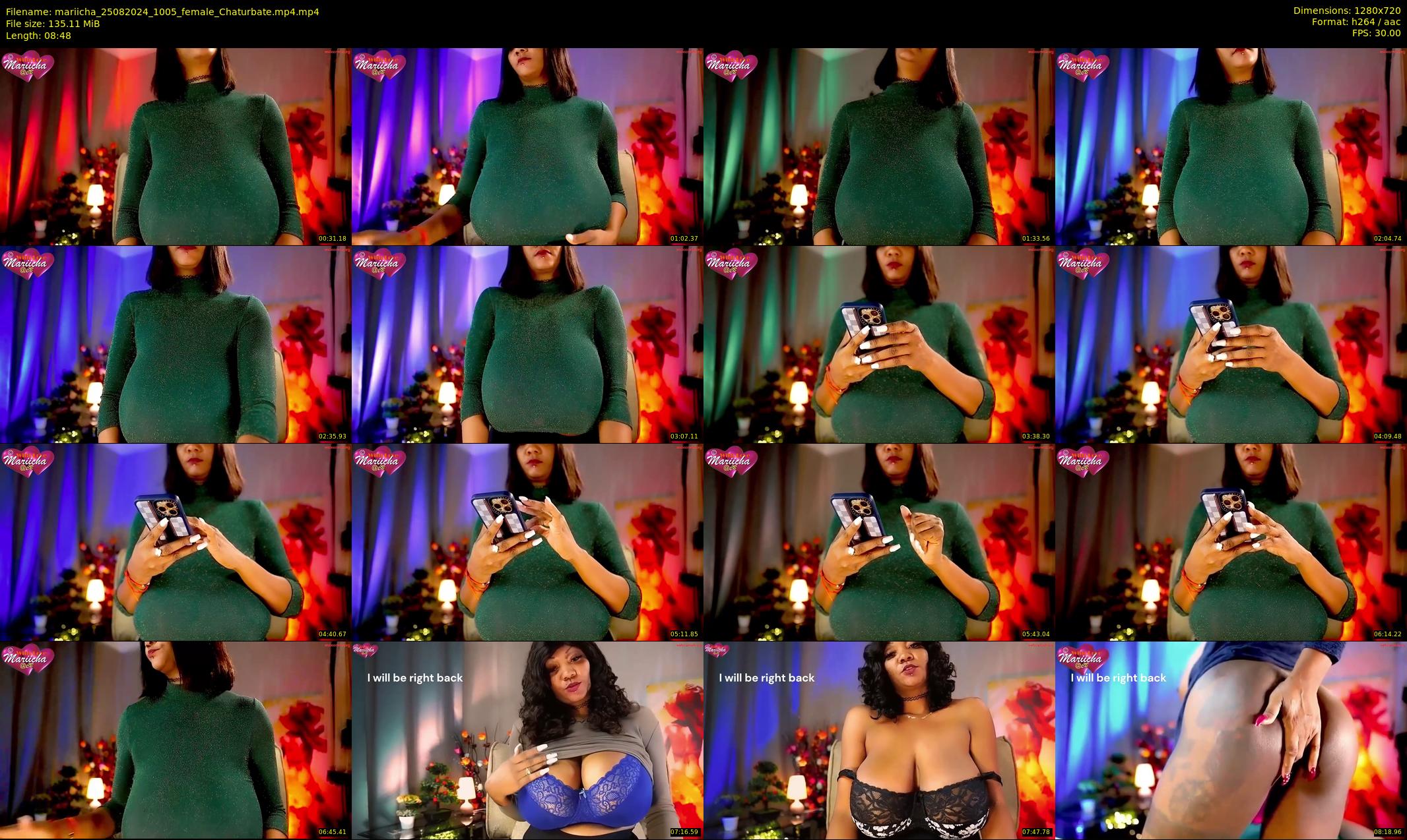 mariicha — 9 minute Chaturbate female cam show recording, 720p, Aug 25, 2024