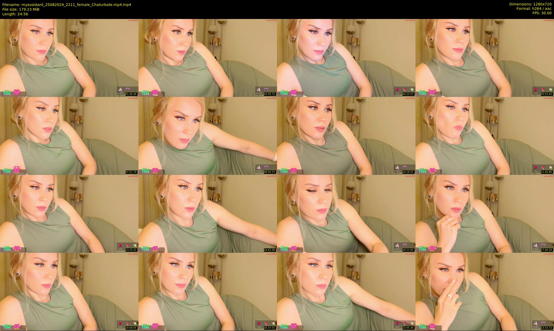 myassistant — 25 minute Chaturbate female cam show recording, 720p, Aug 25, 2024