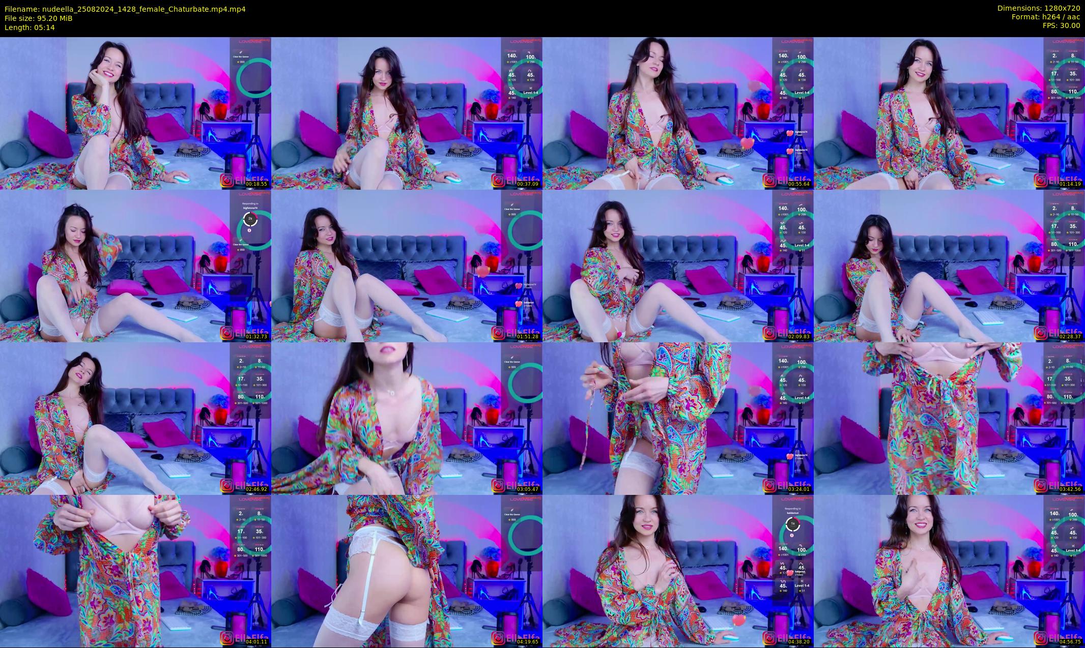 nudeella — 6 minute Chaturbate female cam show recording, 720p, Aug 25, 2024