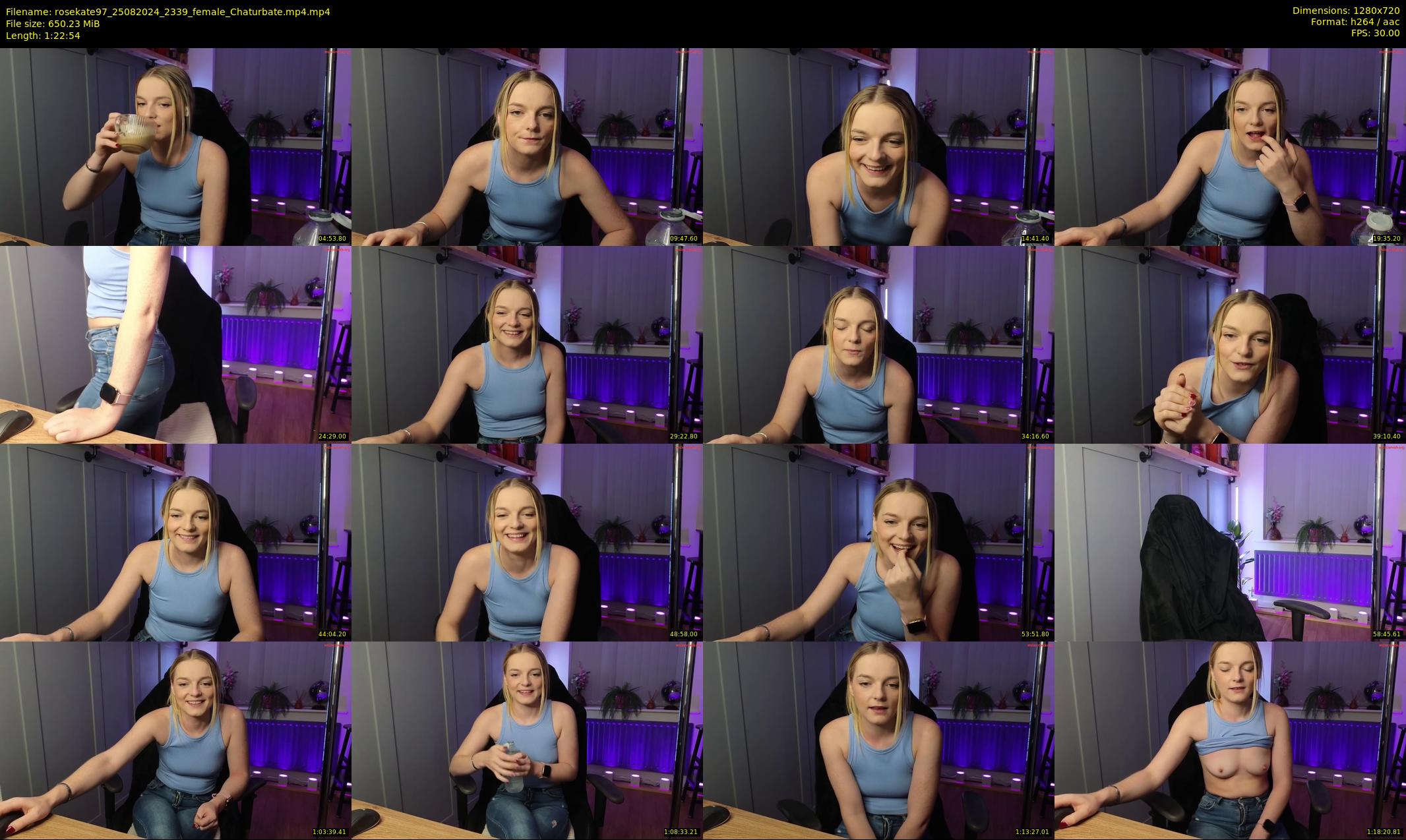 rosekate97 — 83 minute Chaturbate female cam show recording, 720p, Aug 25, 2024