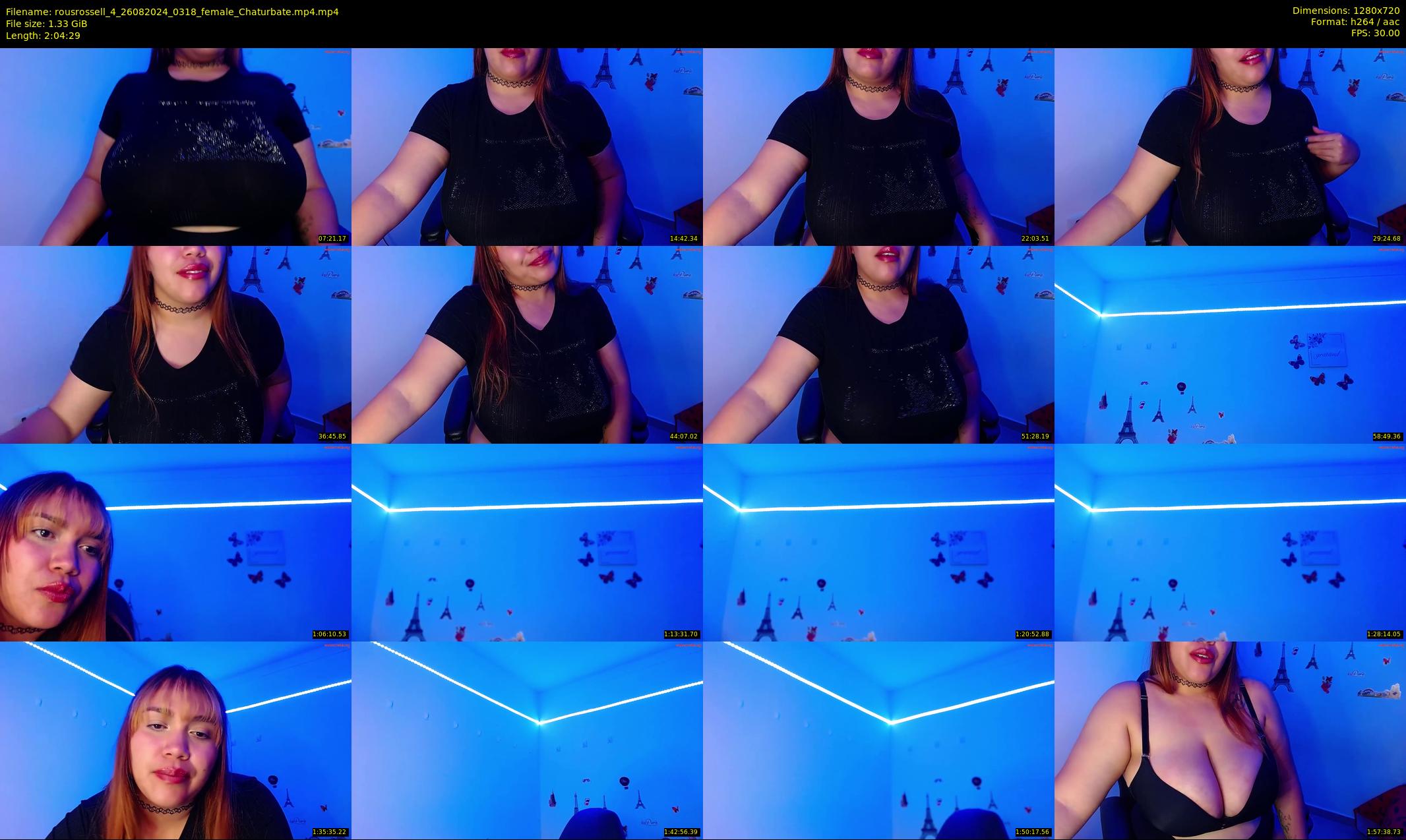 rousrossell_4 — 125 minute Chaturbate female cam show recording, 720p, Aug 26, 2024