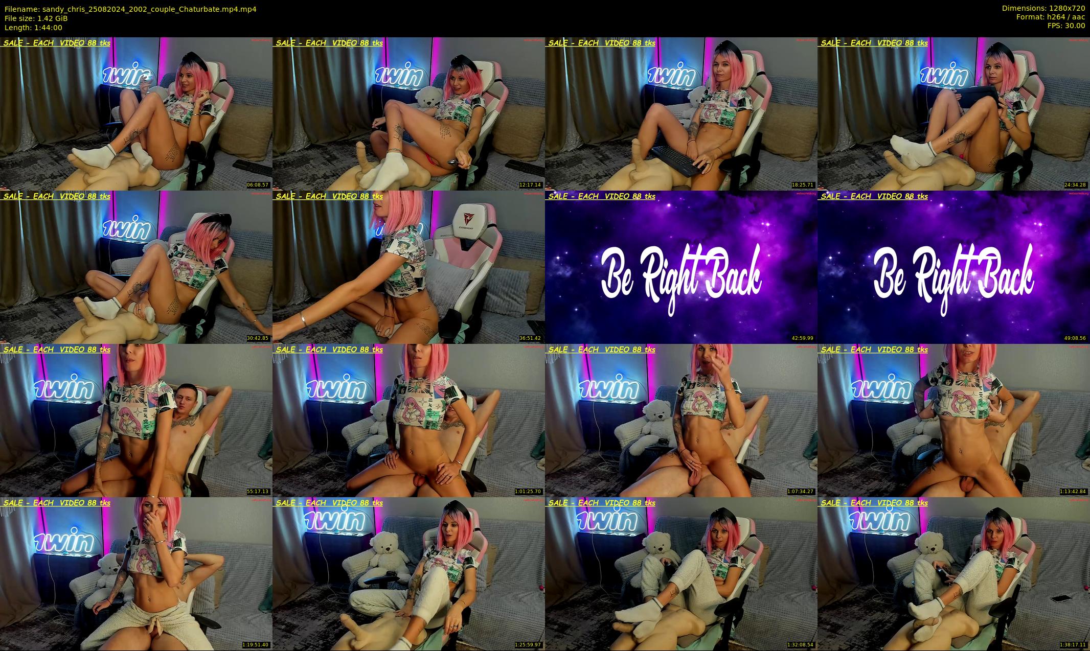 sandy_chris — 104 minute Chaturbate couple cam show recording, 720p, Aug 25, 2024