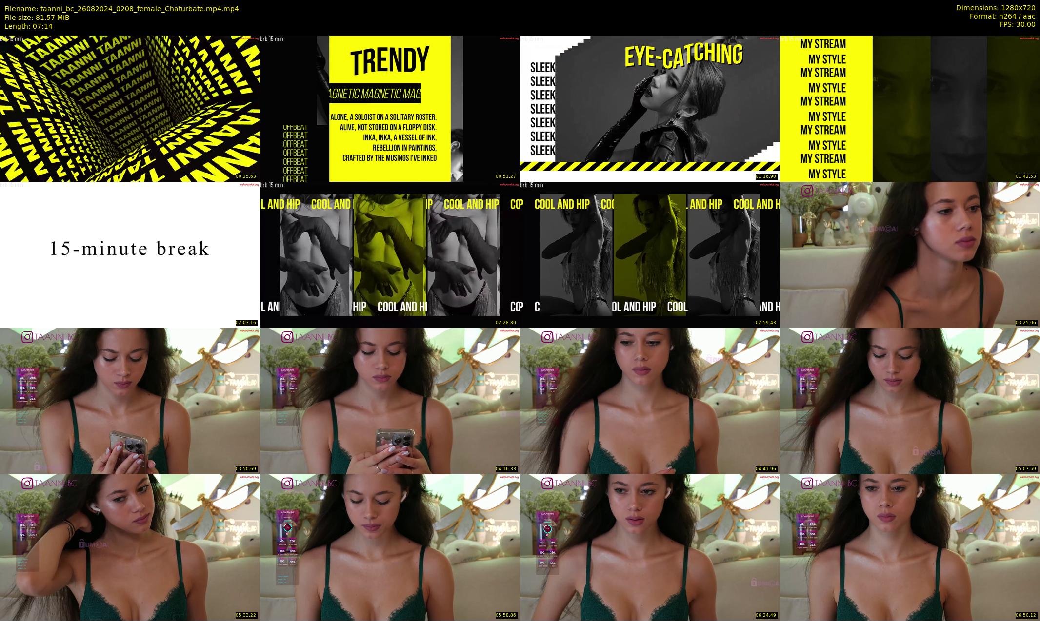 taanni_bc — 8 minute Chaturbate female cam show recording, 720p, Aug 26, 2024