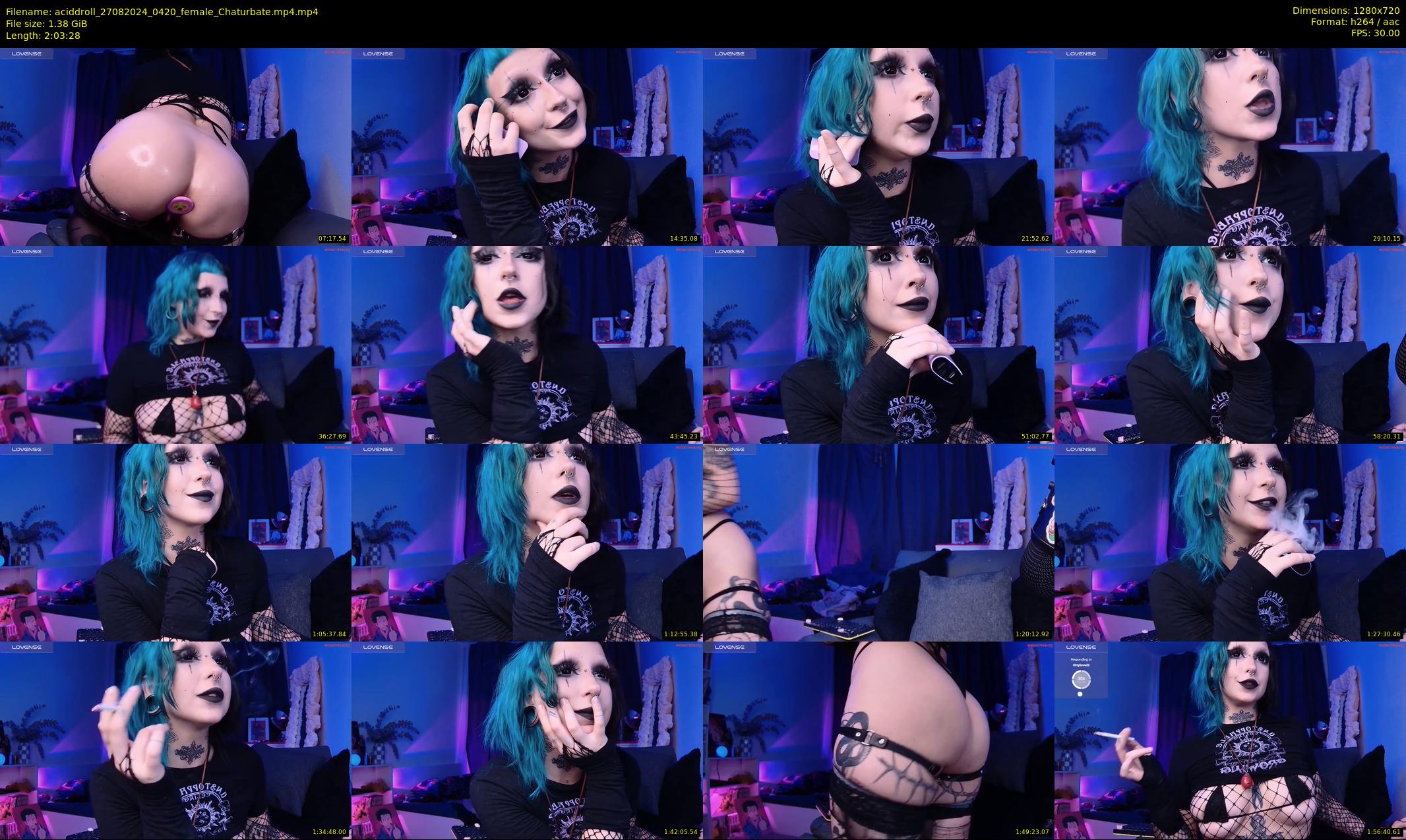 aciddroll — 124 minute Chaturbate female cam show recording, 720p, Aug 27, 2024