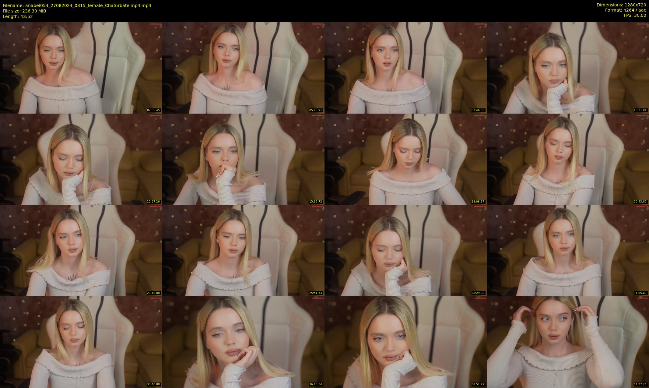 anabel054 — 44 minute Chaturbate female cam show recording, 720p, Aug 27, 2024