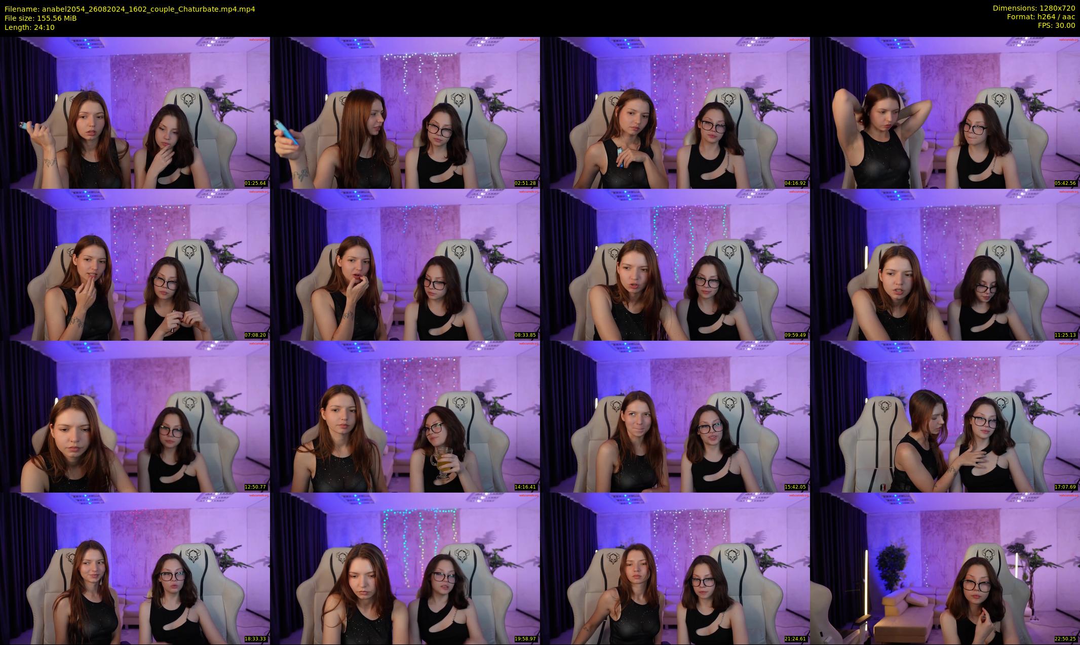 anabel2054 — 25 minute Chaturbate female cam show recording, 720p, Aug 26, 2024