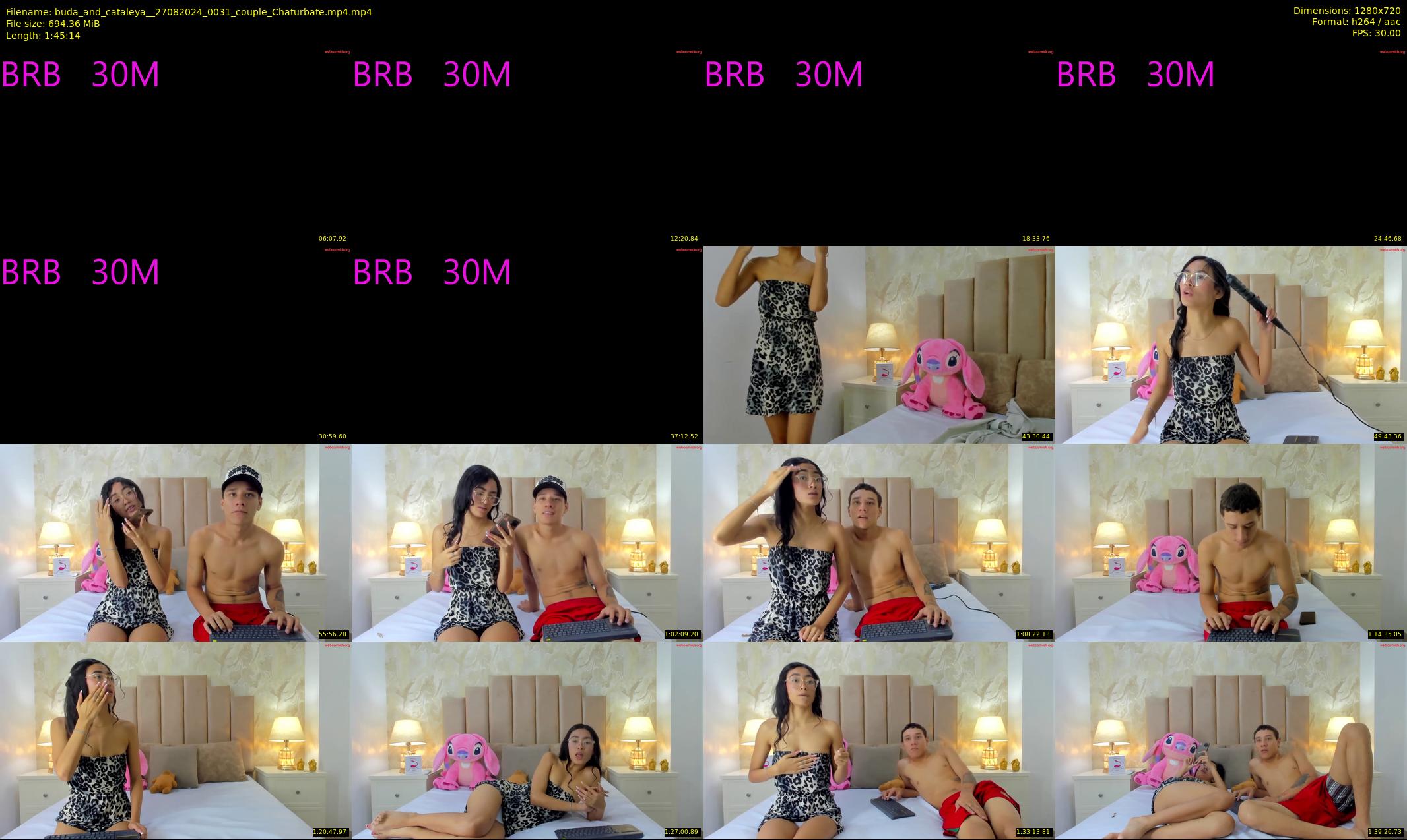 buda_and_cataleya_ — 106 minute Chaturbate couple cam show recording, 720p, Aug 27, 2024