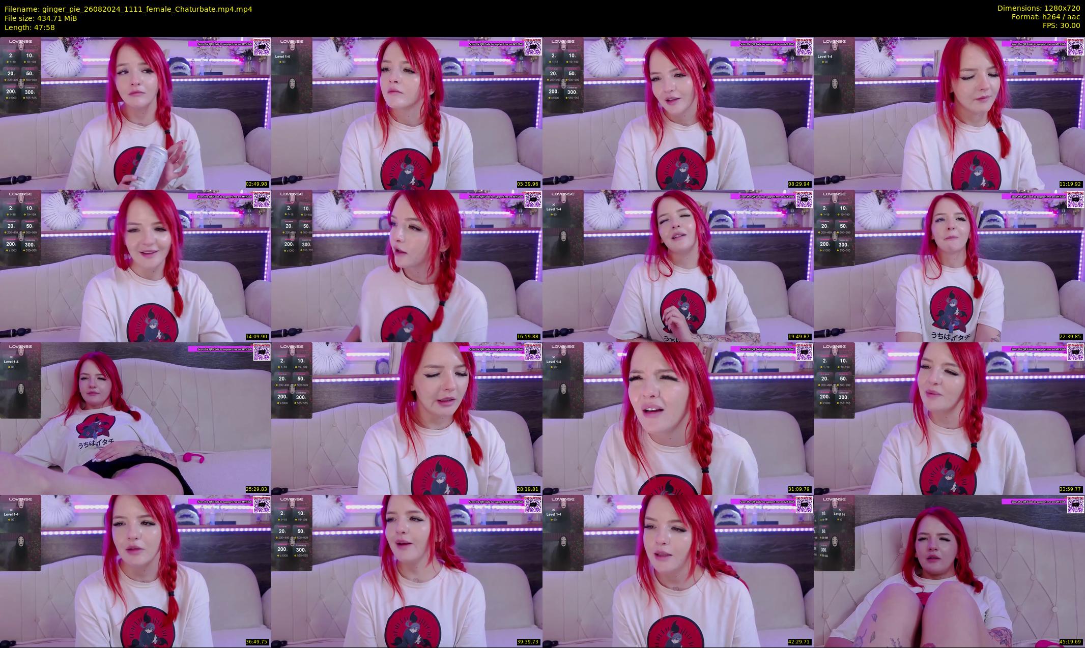 ginger_pie — 48 minute Chaturbate female cam show recording, 720p, Aug 26, 2024