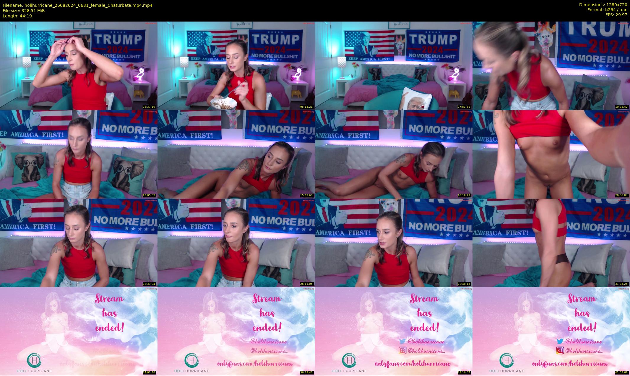 holihurricane — 45 minute Chaturbate female cam show recording, 720p, Aug 26, 2024