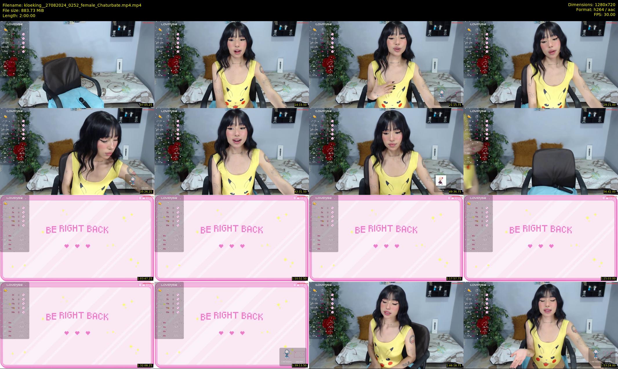 kloeking_ — 120 minute Chaturbate female cam show recording, 720p, Aug 27, 2024