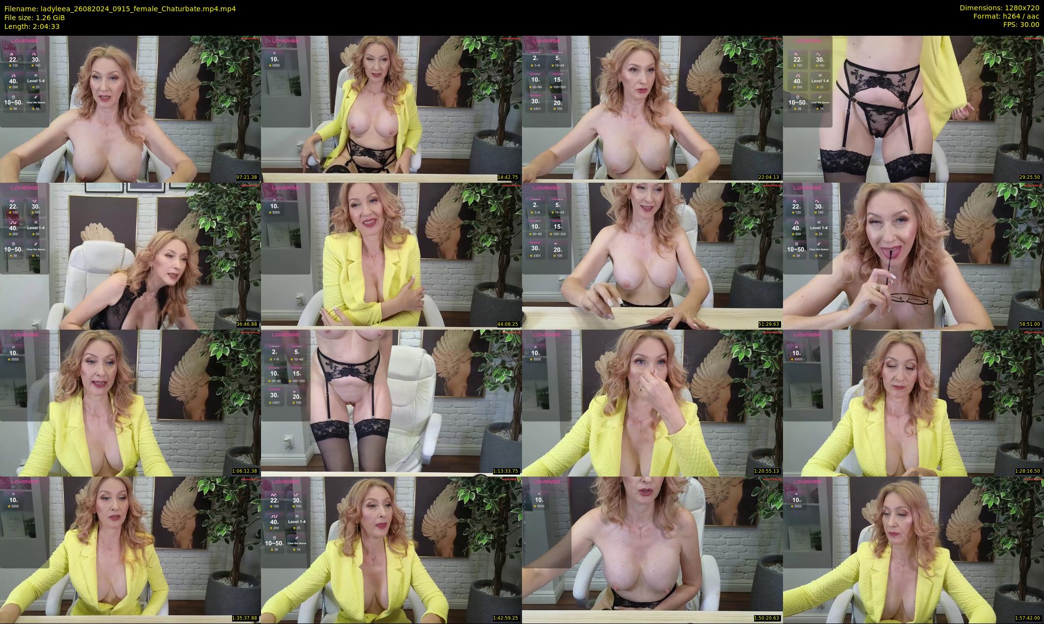 ladyleea — 125 minute Chaturbate female cam show recording, 720p, Aug 26, 2024