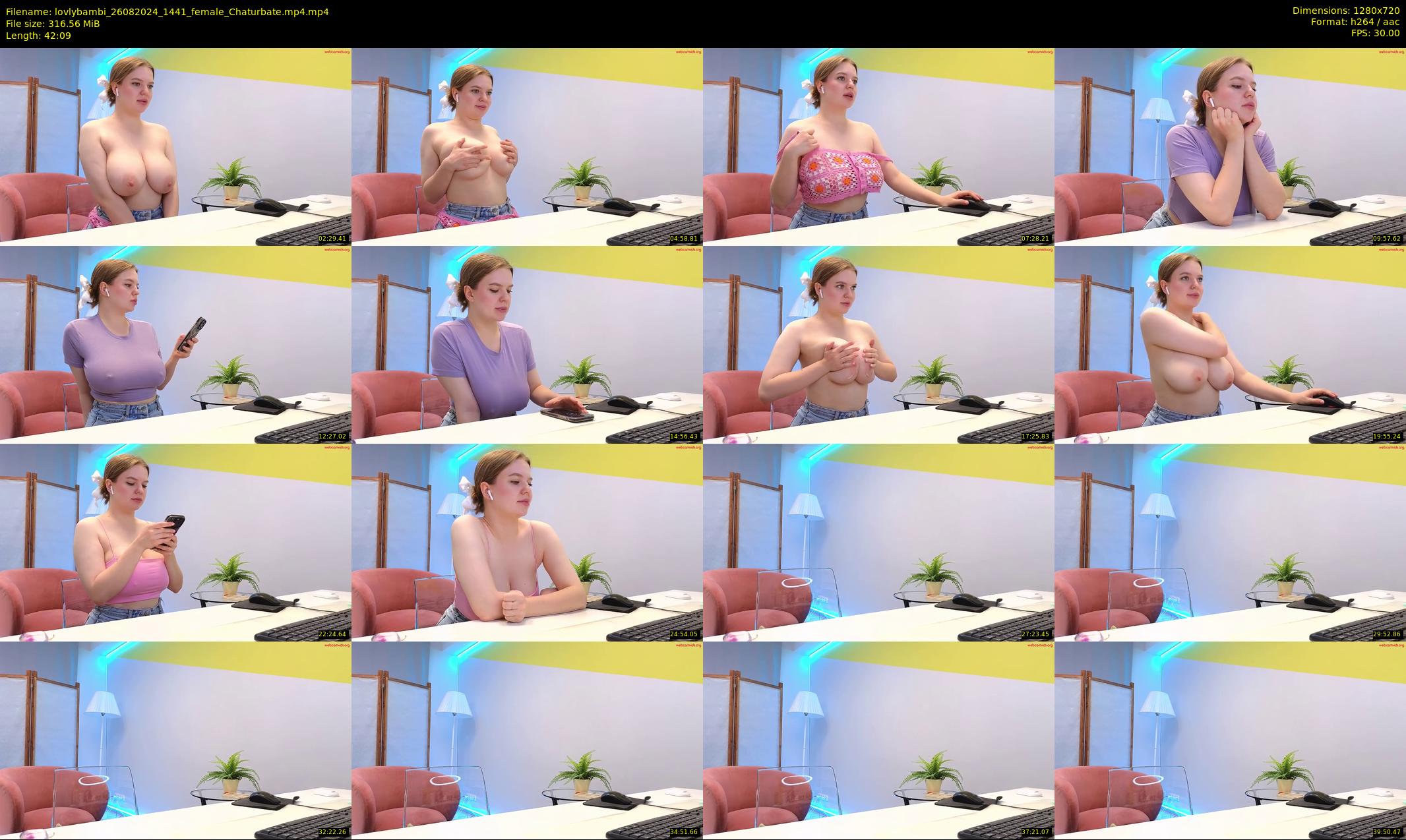 lovlybambi — 43 minute Chaturbate female cam show recording, 720p, Aug 26, 2024
