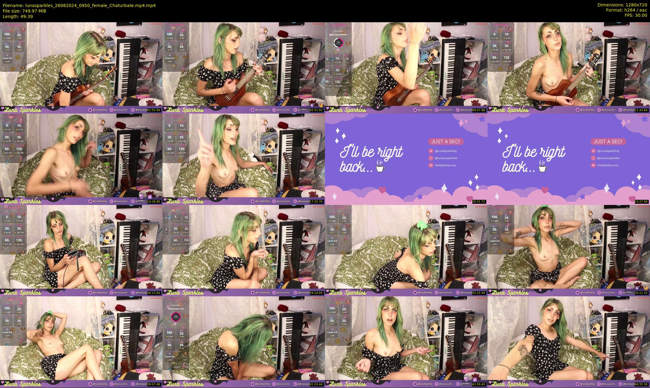 lunasparkles — 50 minute Chaturbate female cam show recording, 720p, Aug 26, 2024