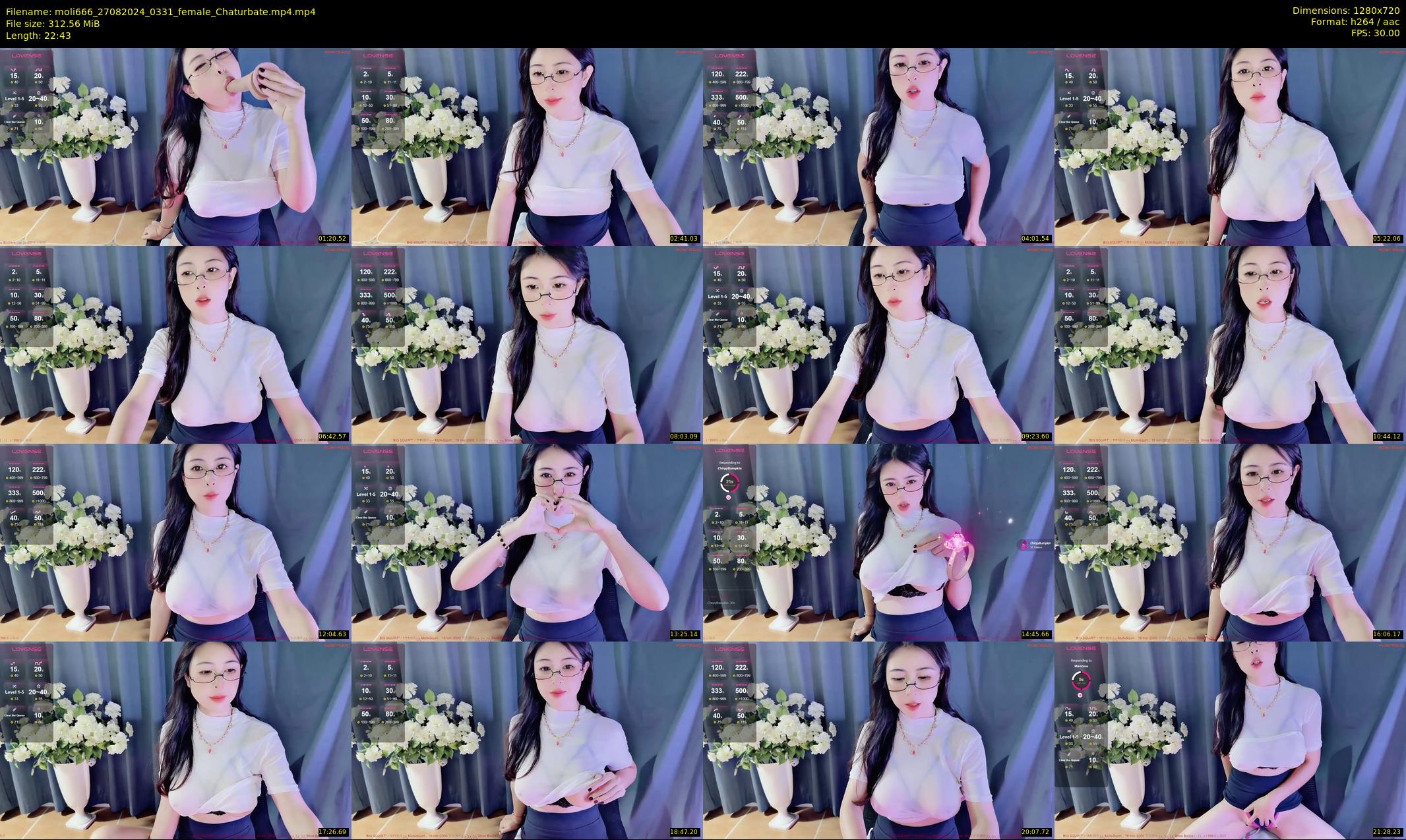 moli666 — 23 minute Chaturbate female cam show recording, 720p, Aug 27, 2024