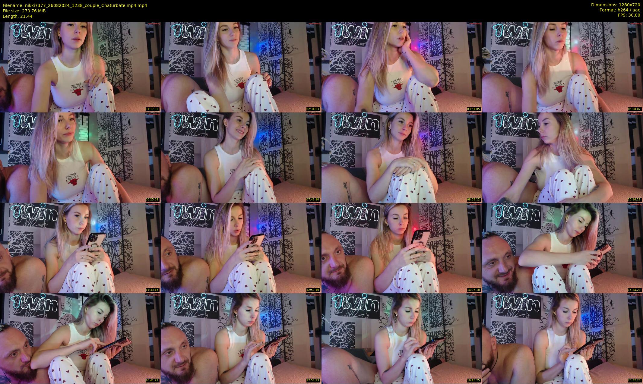 nikki7377 — 22 minute Chaturbate couple cam show recording, 720p, Aug 26, 2024