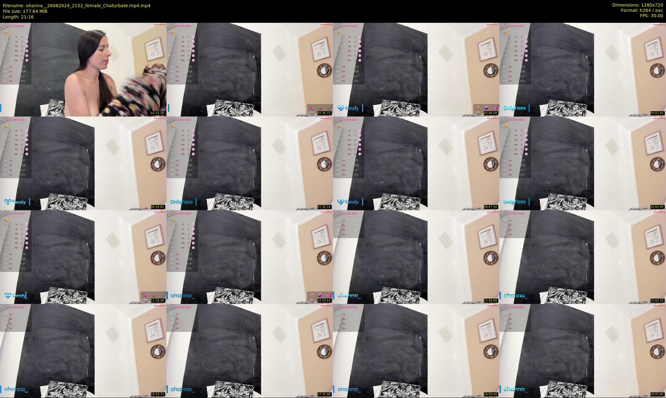 ohanna_ — 22 minute Chaturbate female cam show recording, 720p, Aug 26, 2024