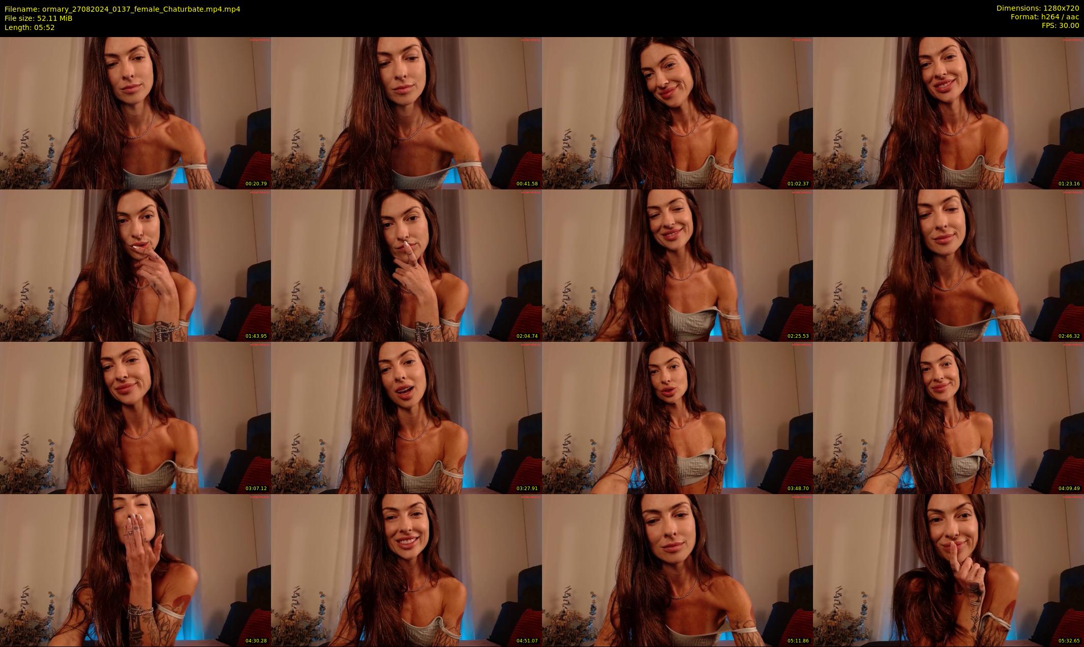 ormary — 6 minute Chaturbate female cam show recording, 720p, Aug 27, 2024