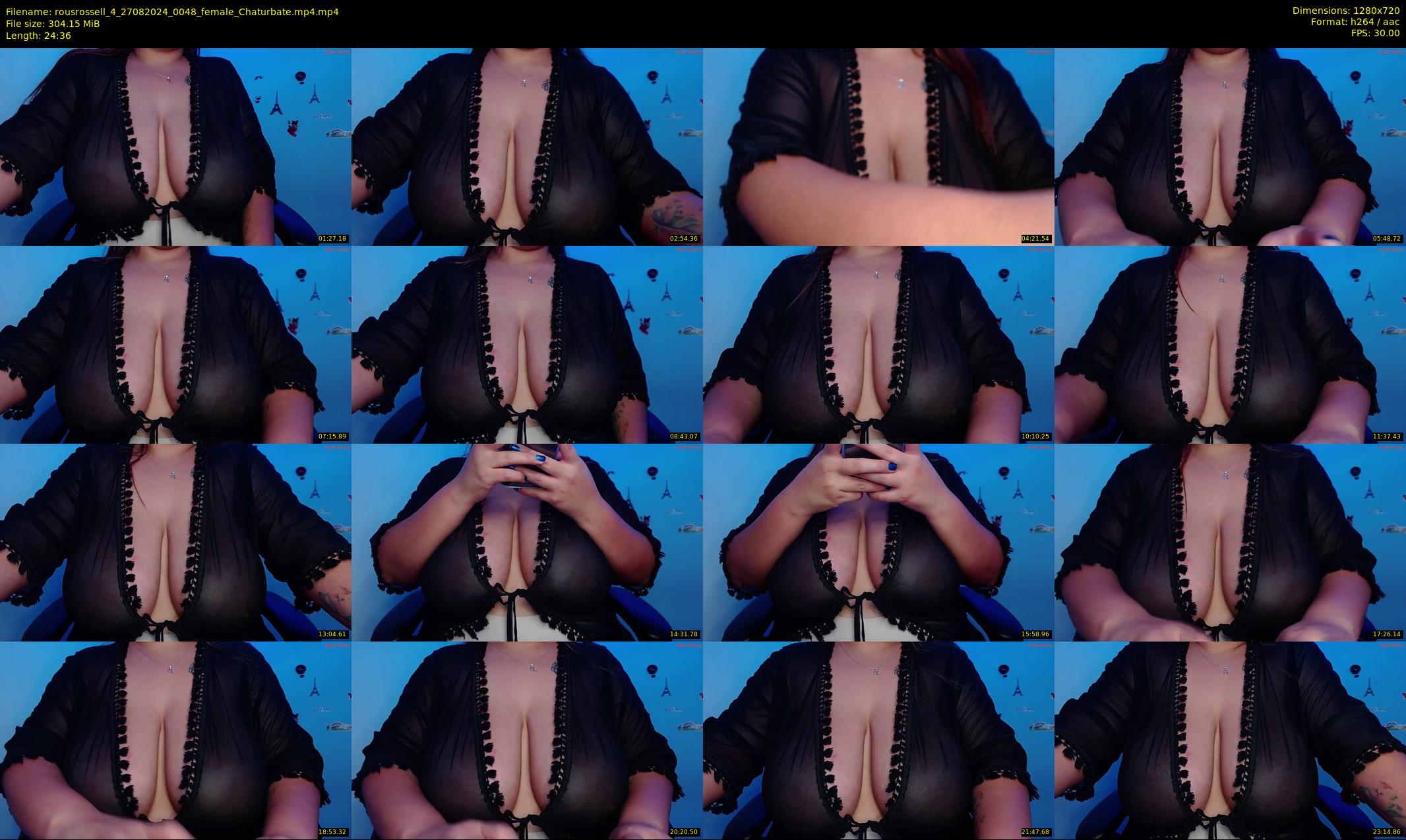 rousrossell_4 — 25 minute Chaturbate female cam show recording, 720p, Aug 27, 2024