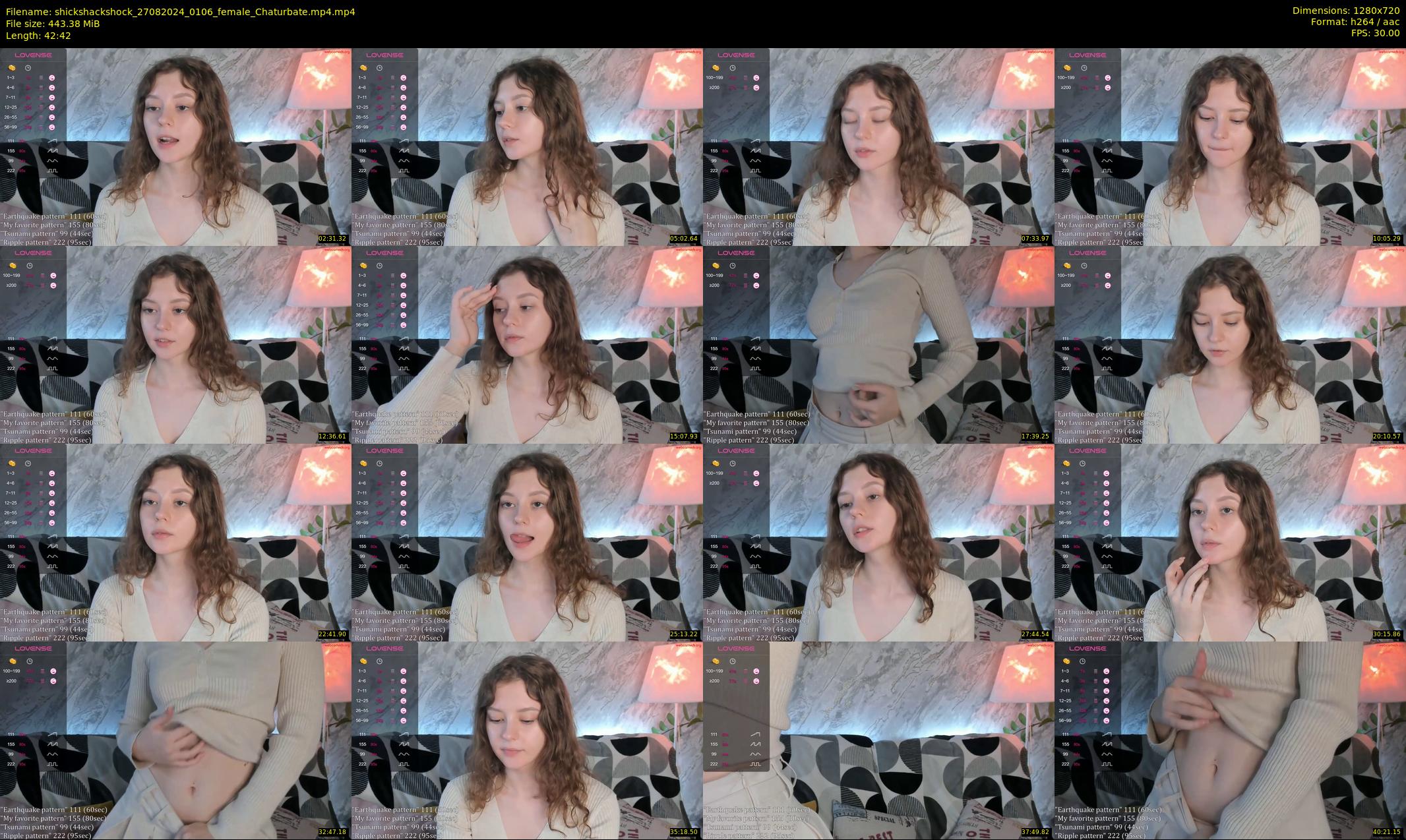 shickshackshock — 43 minute Chaturbate female cam show recording, 720p, Aug 27, 2024