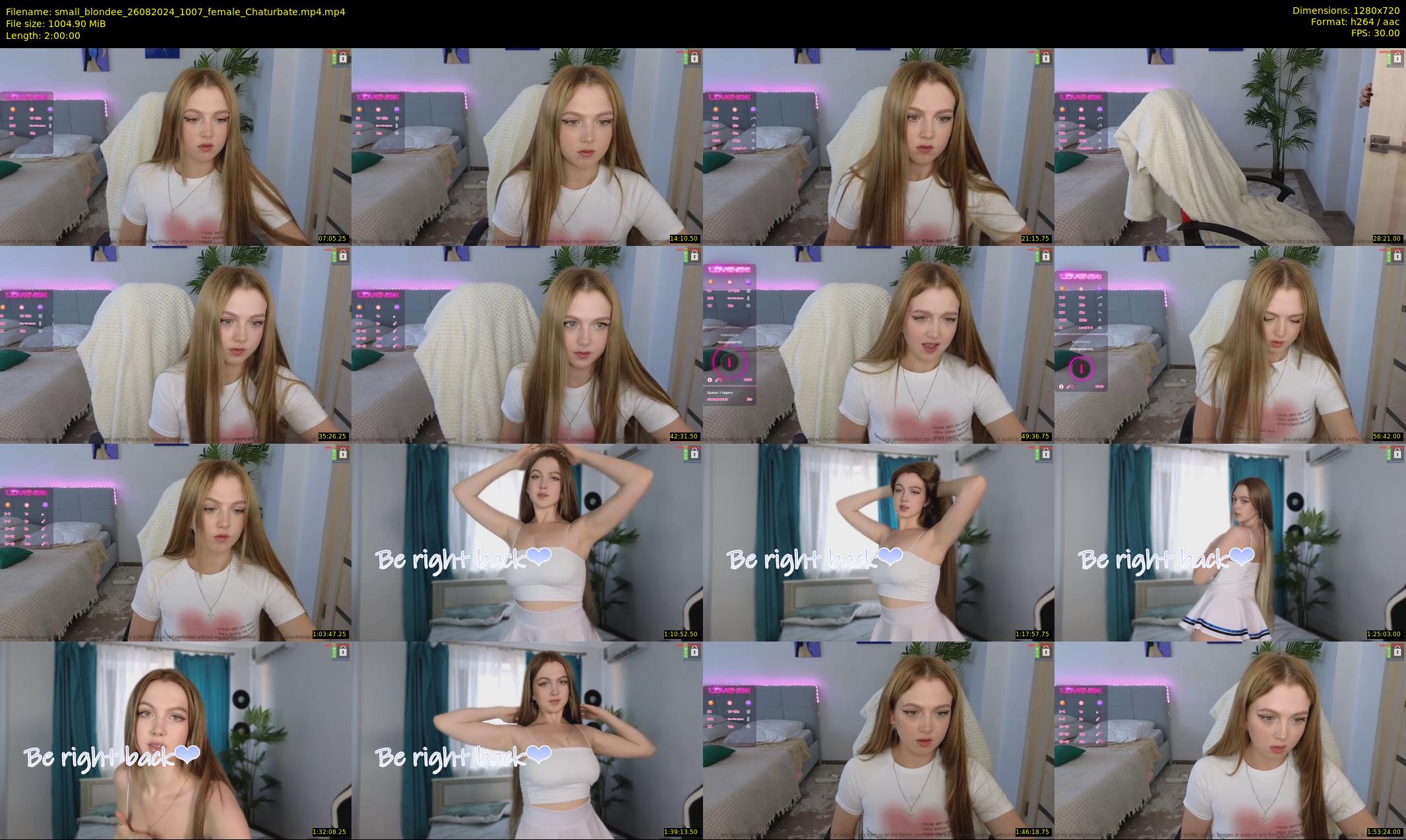 small_blondee — 120 minute Chaturbate female cam show recording, 720p, Aug 26, 2024