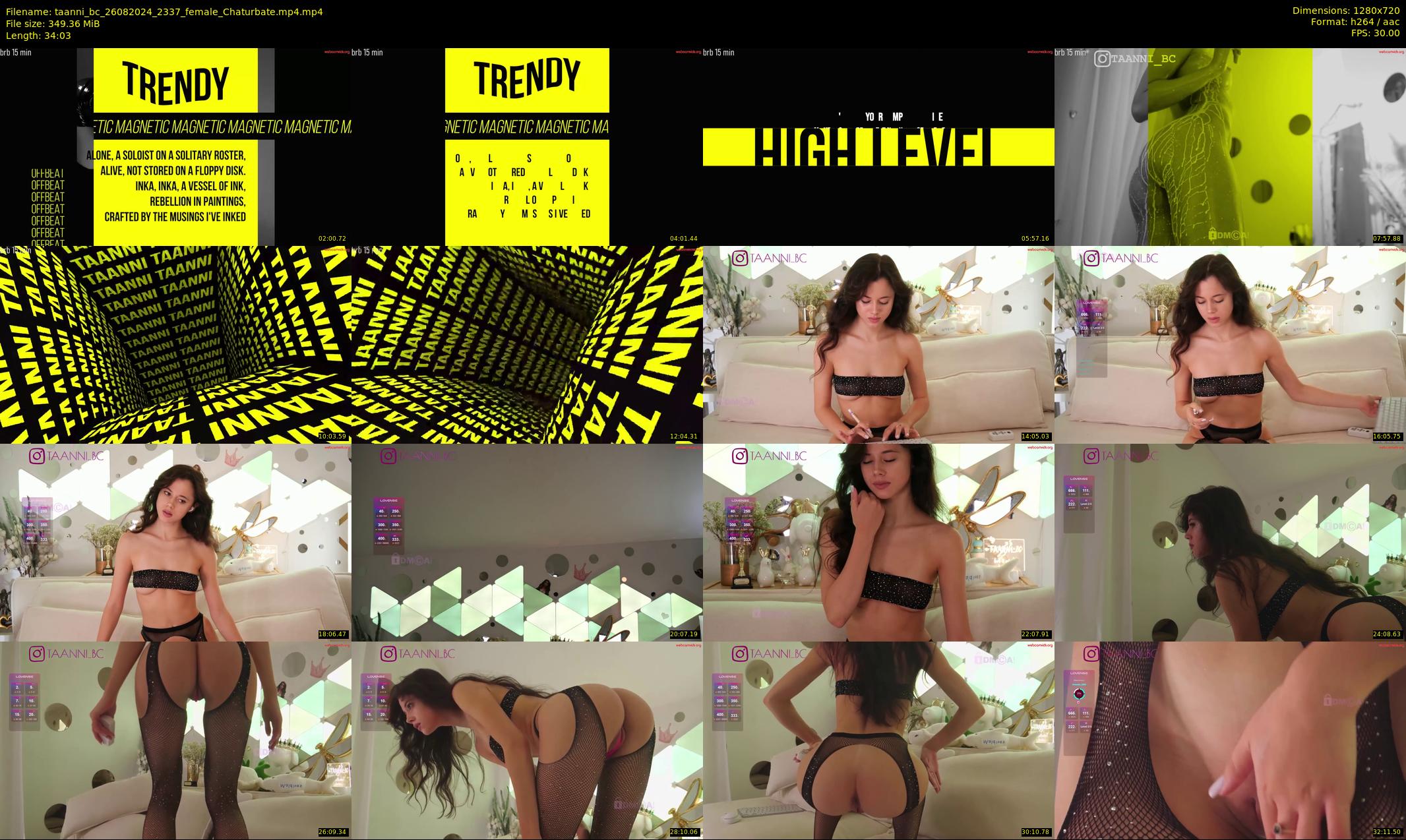 taanni_bc — 35 minute Chaturbate female cam show recording, 720p, Aug 26, 2024