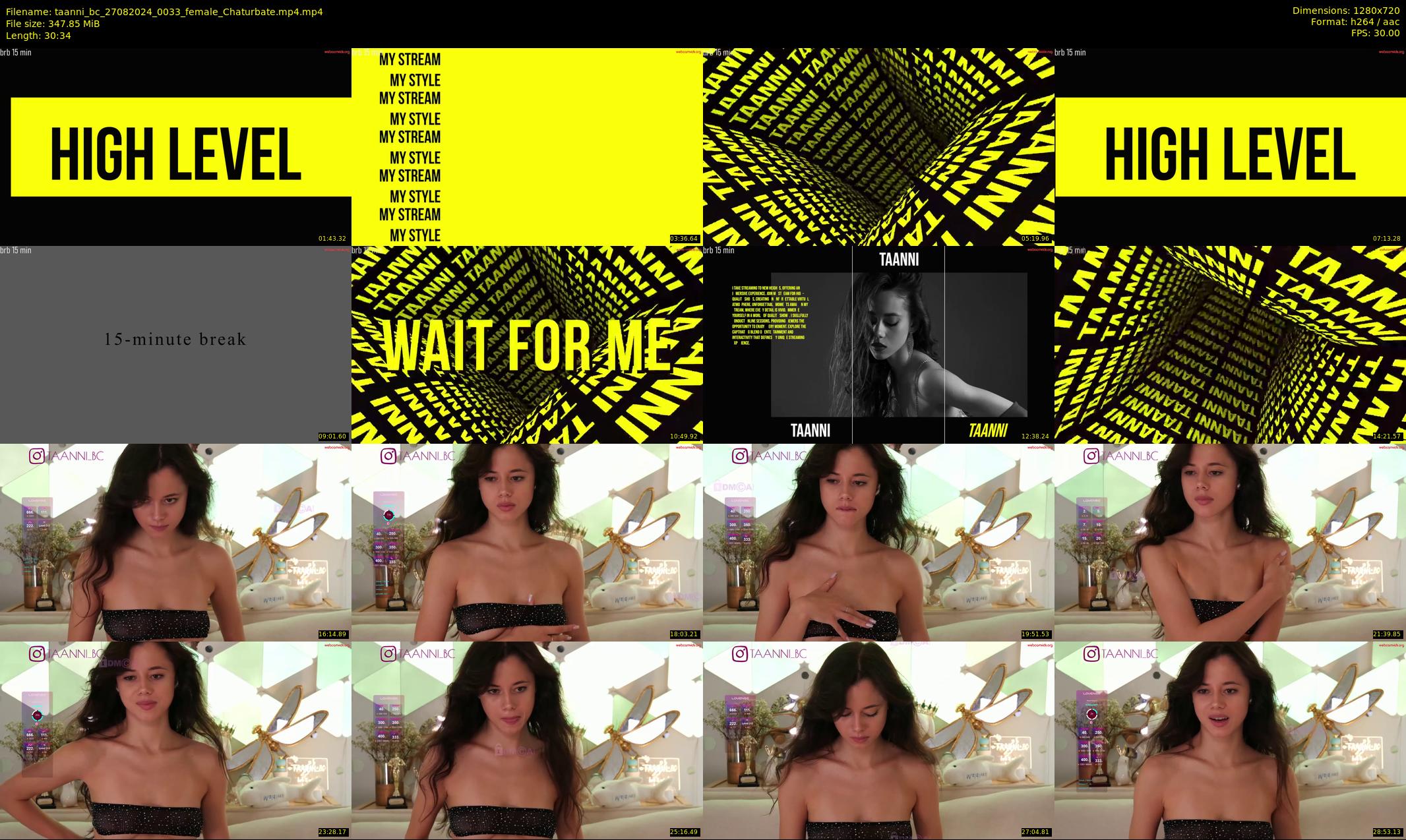 taanni_bc — 31 minute Chaturbate female cam show recording, 720p, Aug 27, 2024