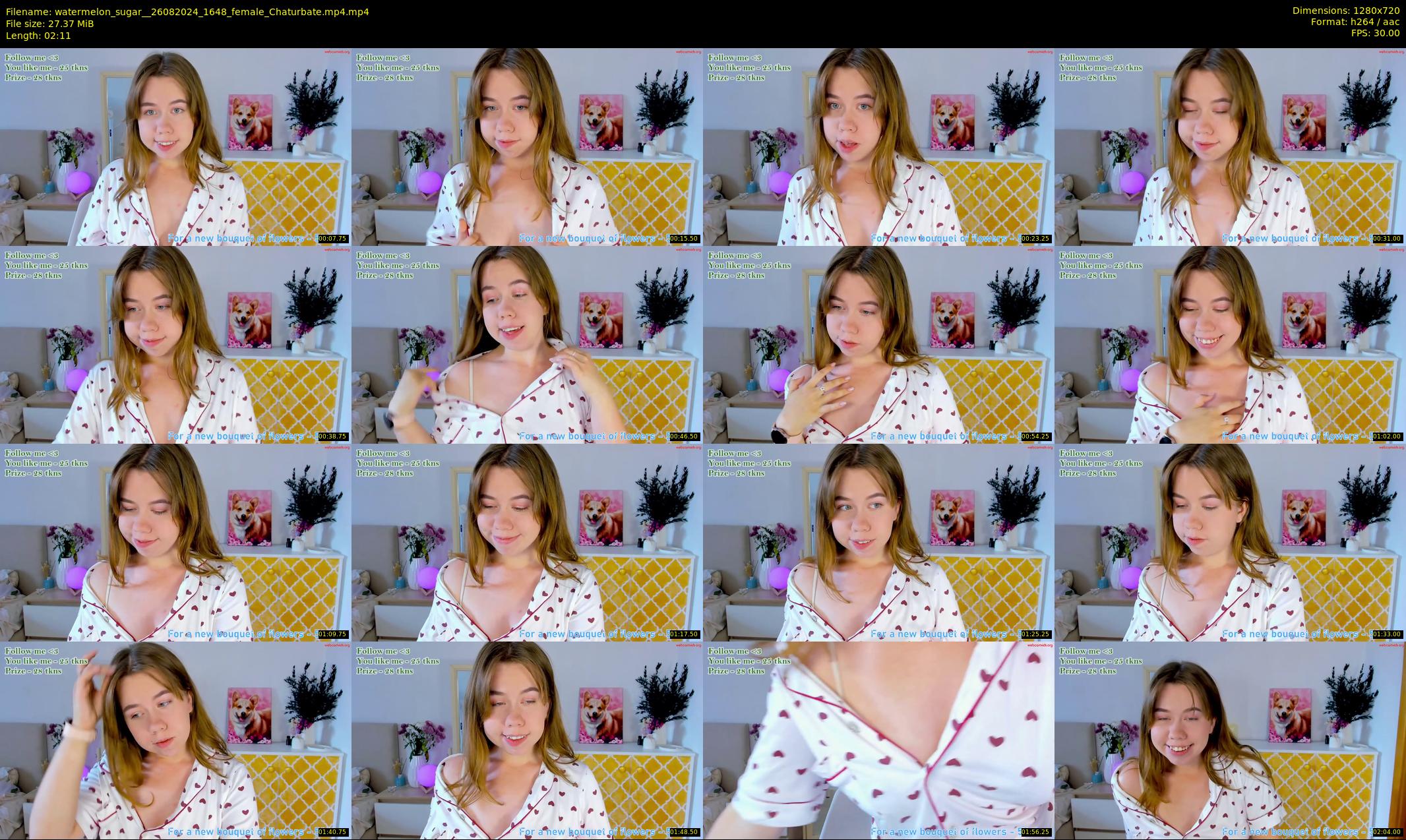 watermelon_sugar_ — 3 minute Chaturbate female cam show recording, 720p, Aug 26, 2024