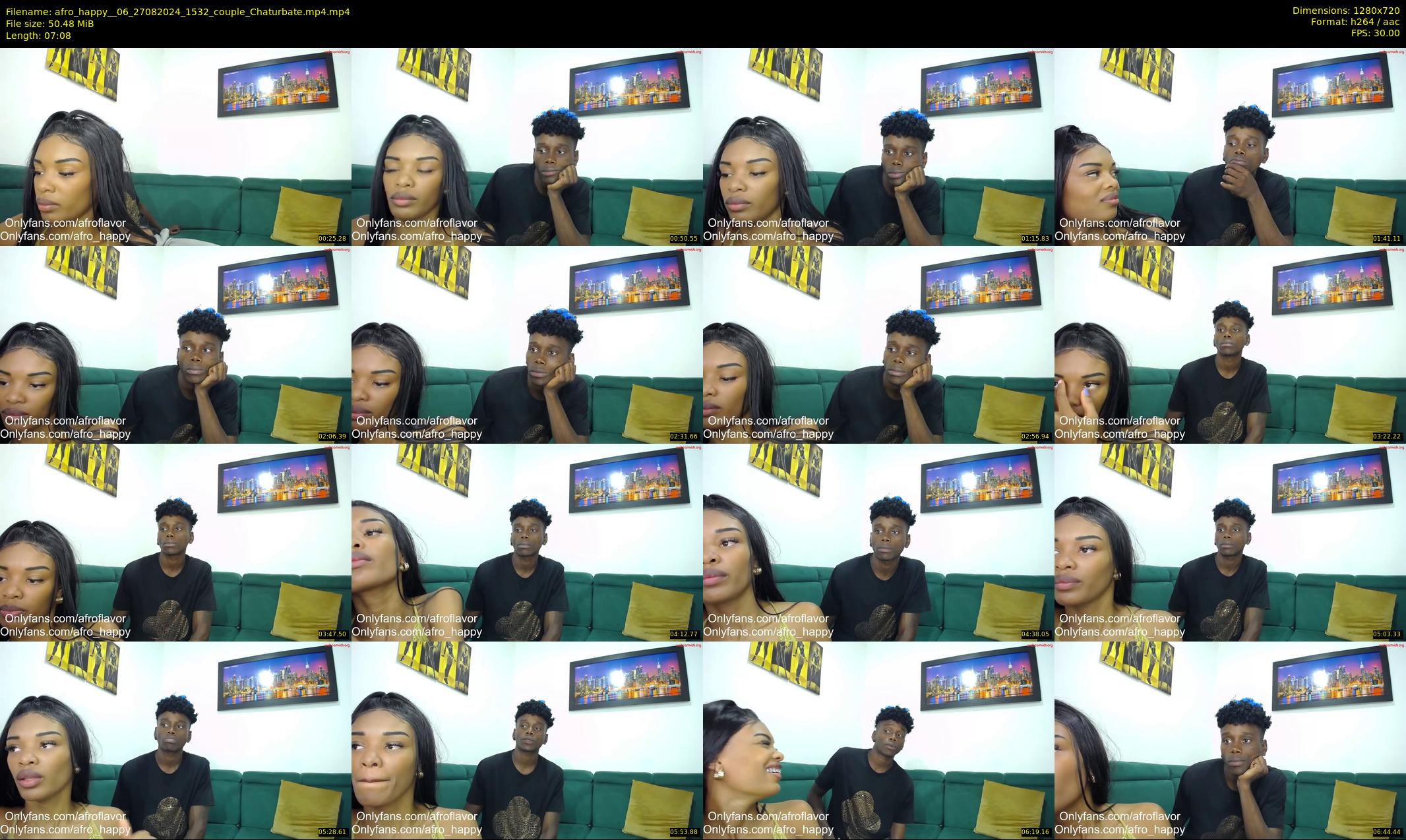 afro_happy__06 — 8 minute Chaturbate couple cam show recording, 720p, Aug 27, 2024