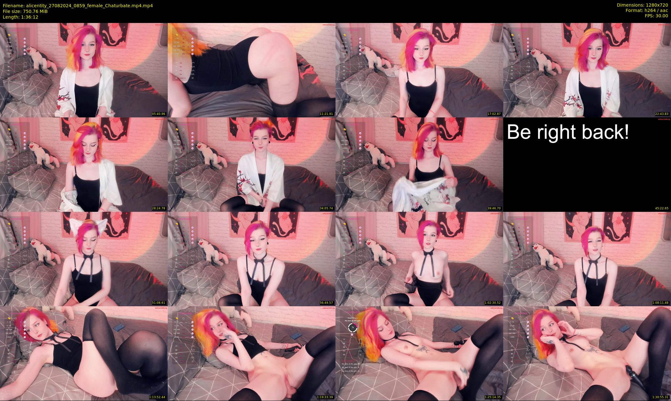 alicentity — 97 minute Chaturbate female cam show recording, 720p, Aug 27, 2024