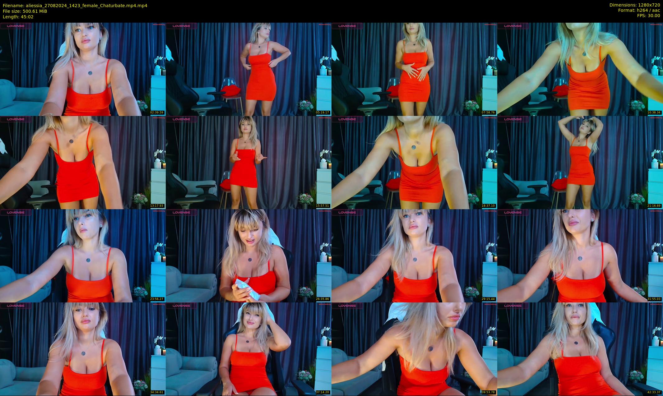 aliessia — 46 minute Chaturbate female cam show recording, 720p, Aug 27, 2024