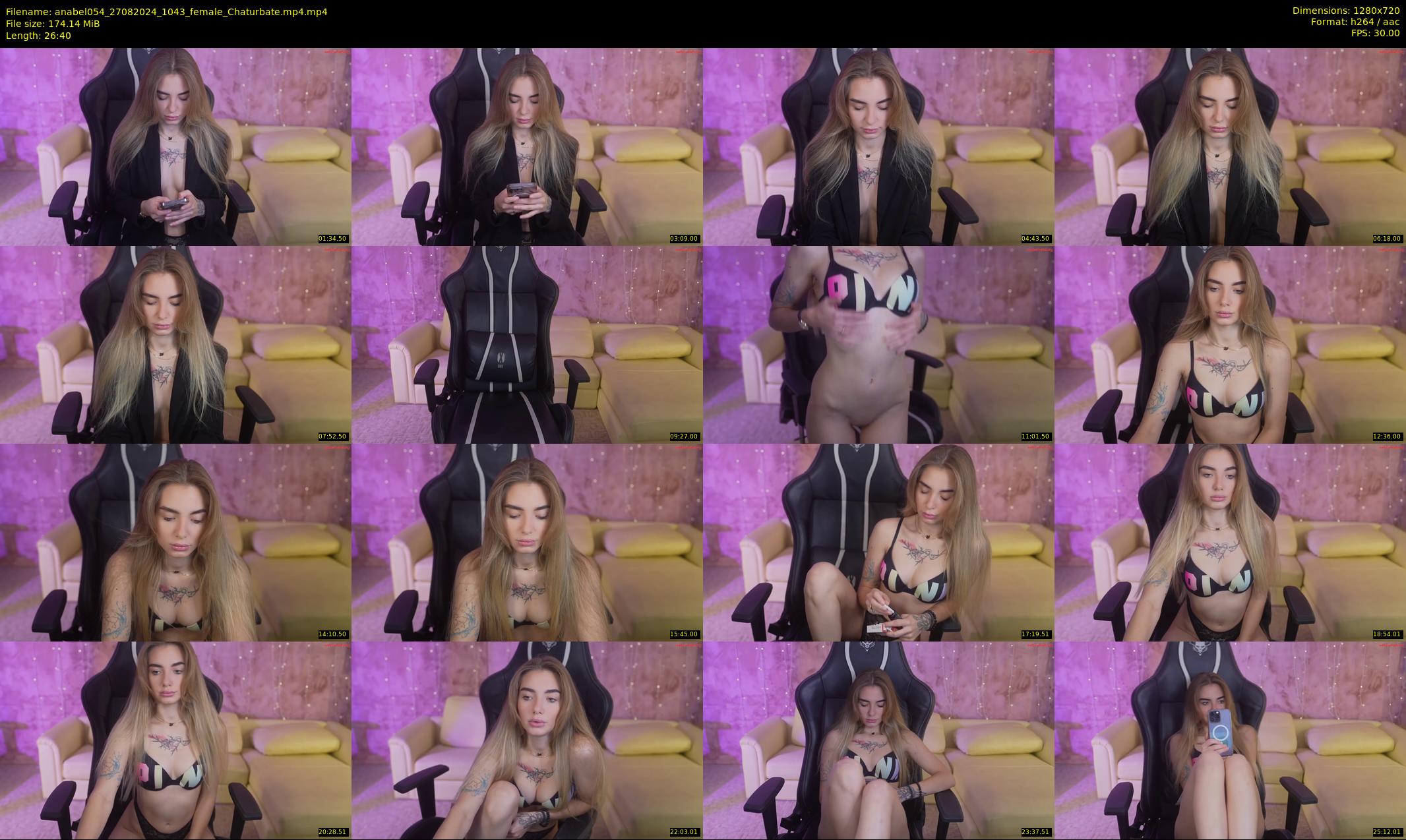 anabel054 — 27 minute Chaturbate female cam show recording, 720p, Aug 27, 2024