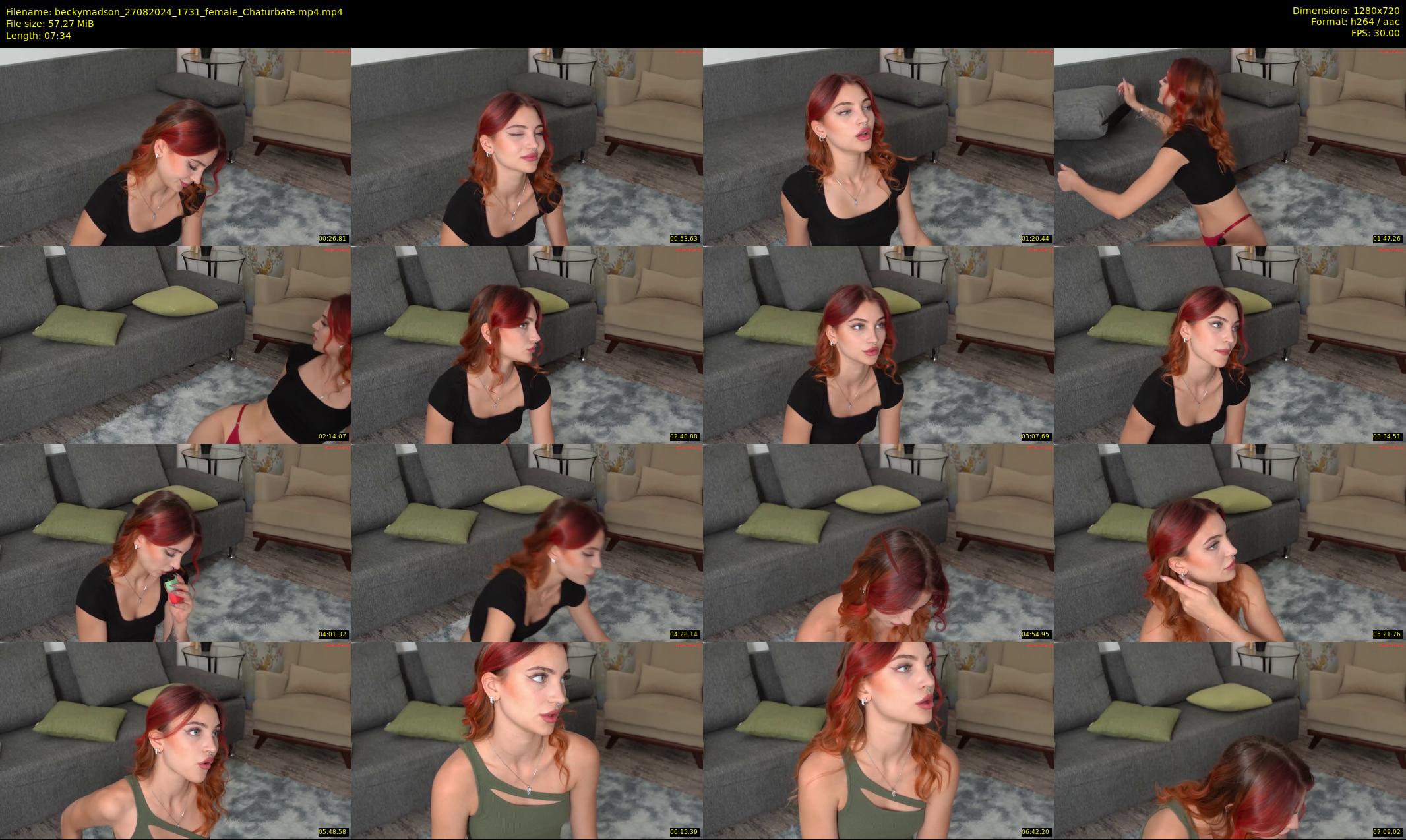 beckymadson — 8 minute Chaturbate female cam show recording, 720p, Aug 27, 2024