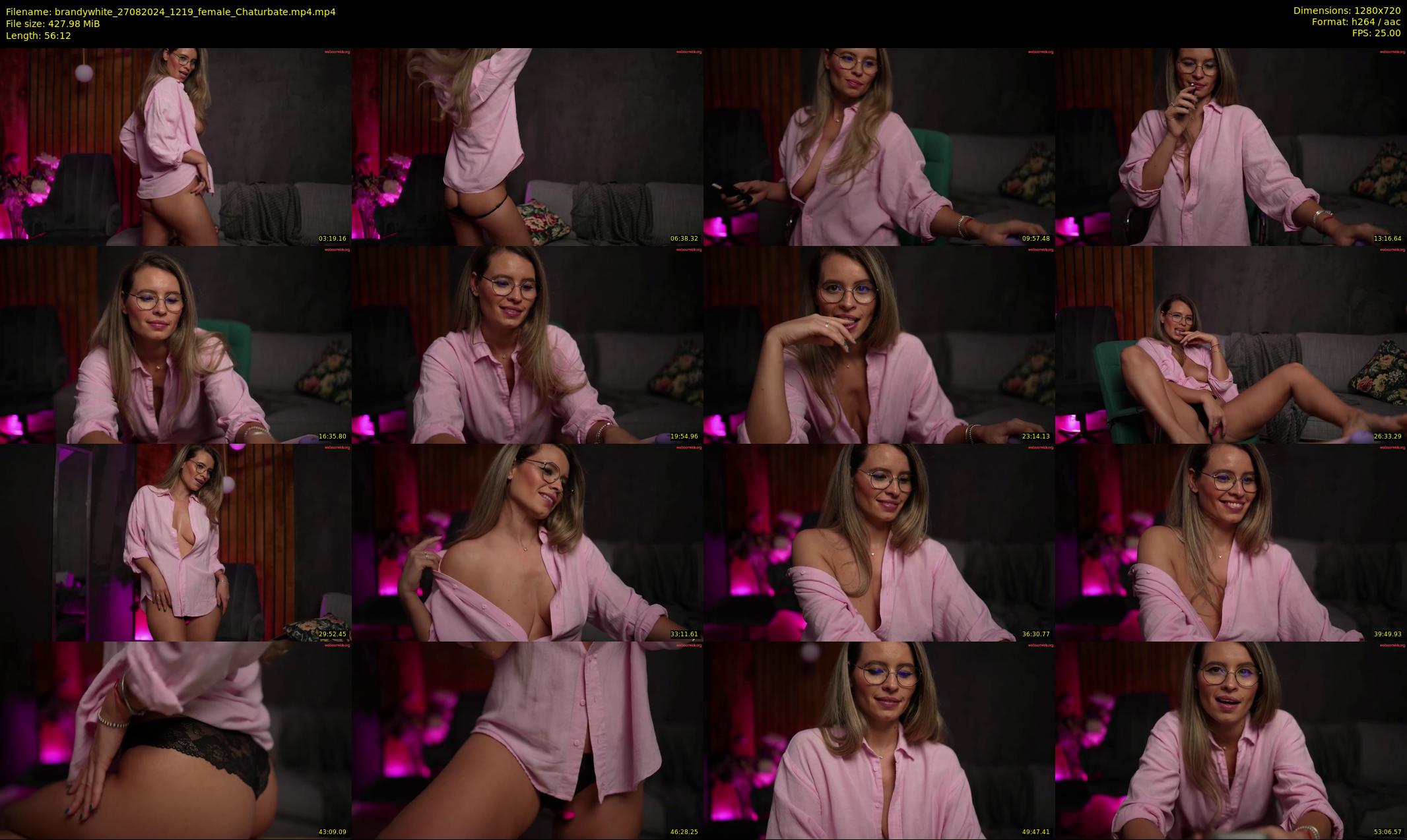 brandywhite — 57 minute Chaturbate female cam show recording, 720p, Aug 27, 2024