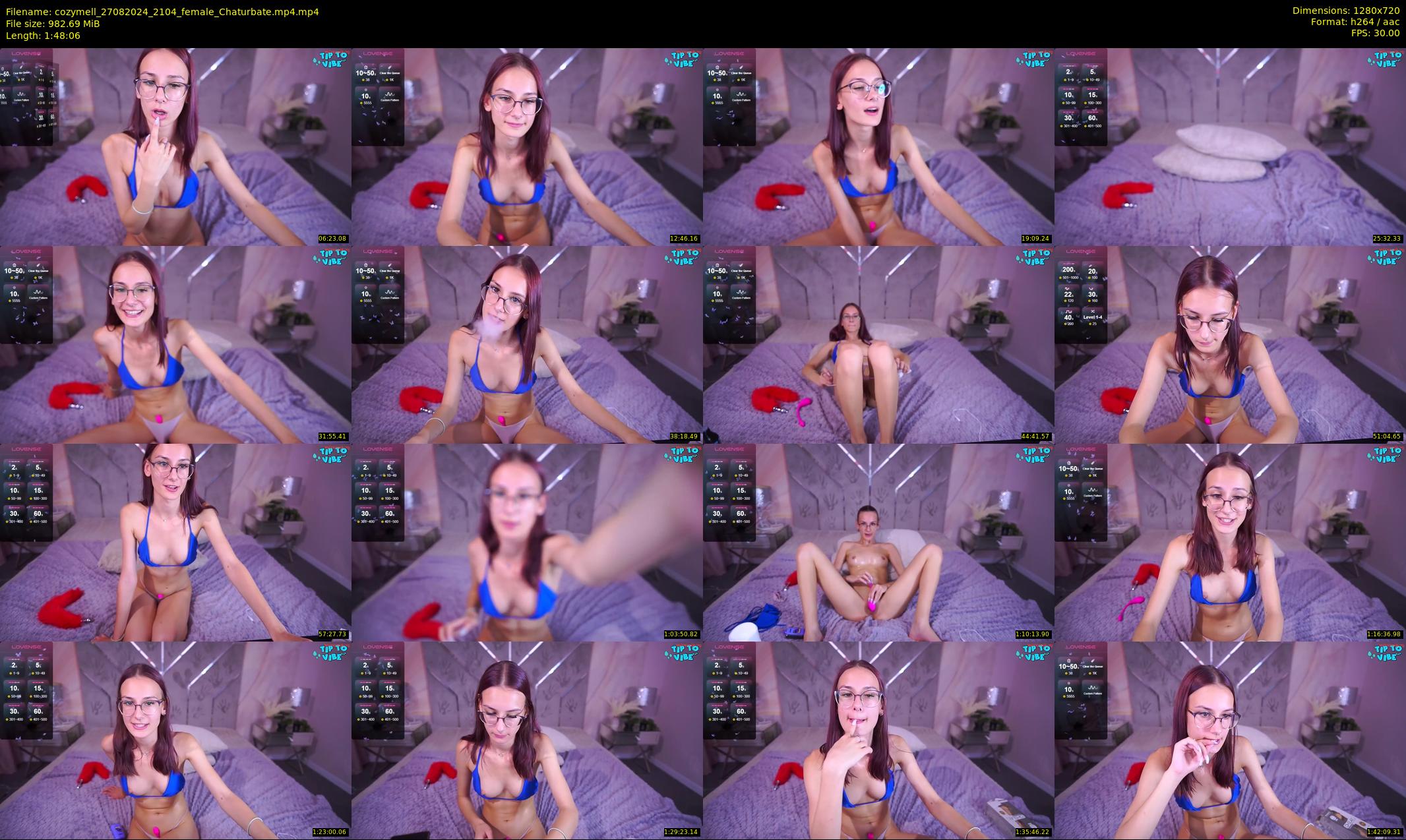 cozymell — 109 minute Chaturbate female cam show recording, 720p, Aug 27, 2024