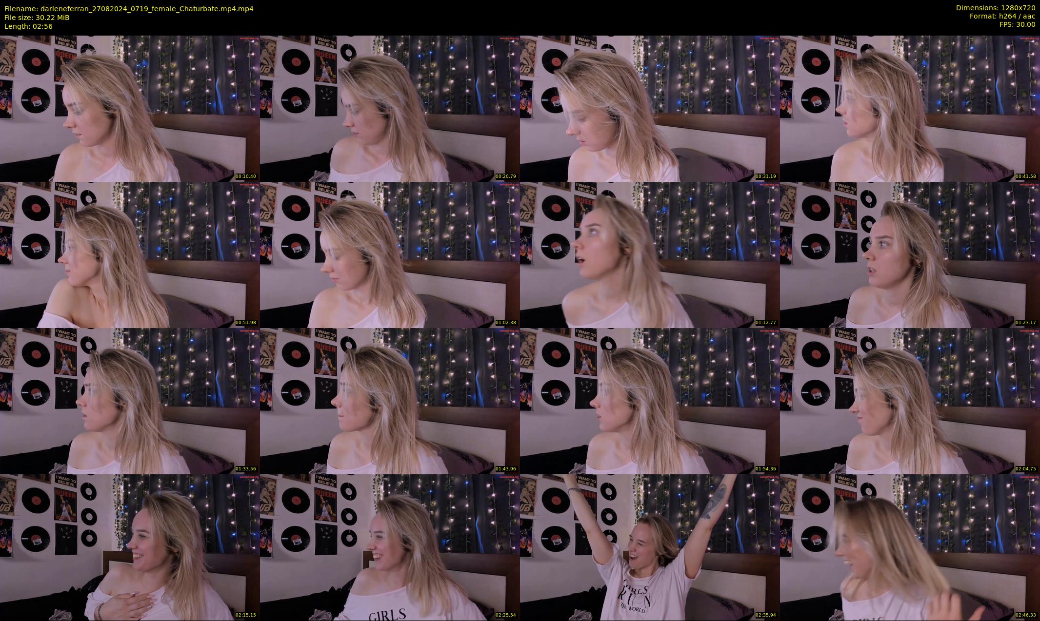 darleneferran — 3 minute Chaturbate female cam show recording, 720p, Aug 27, 2024