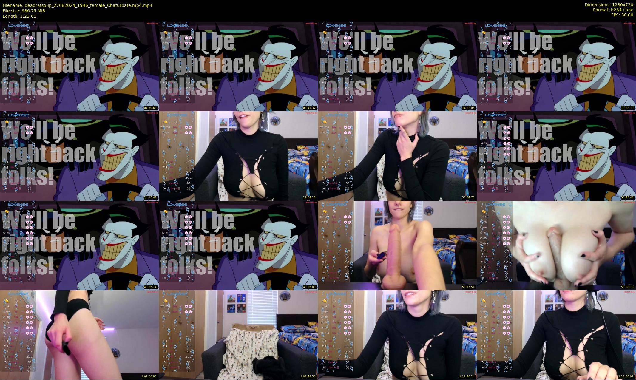 deadratsoup — 83 minute Chaturbate female cam show recording, 720p, Aug 27, 2024