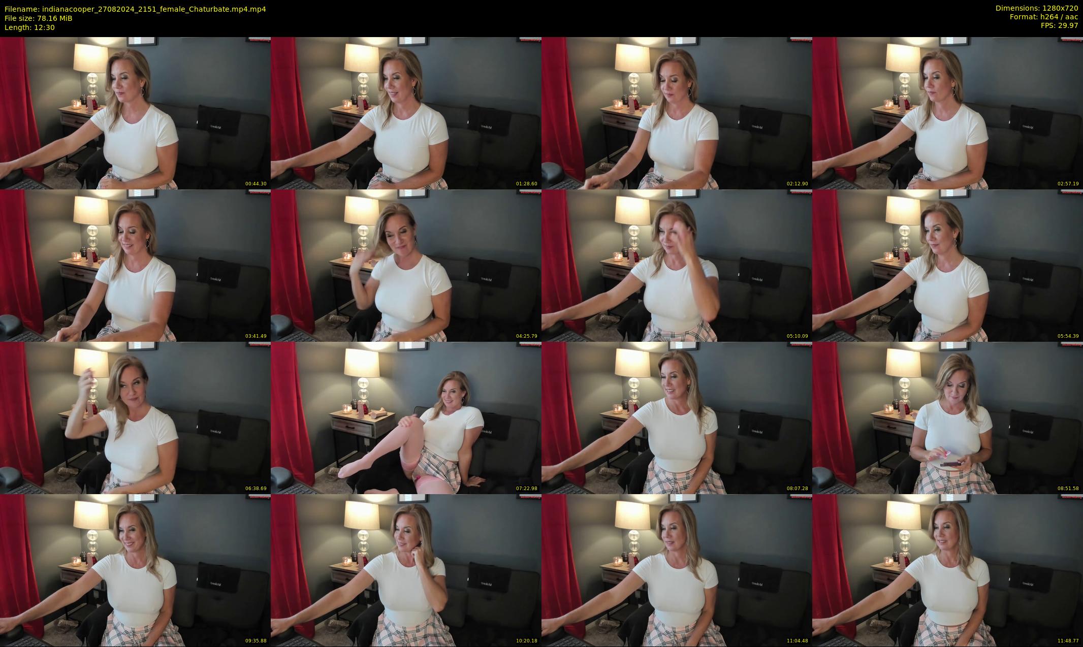 indianacooper — 13 minute Chaturbate female cam show recording, 720p, Aug 27, 2024