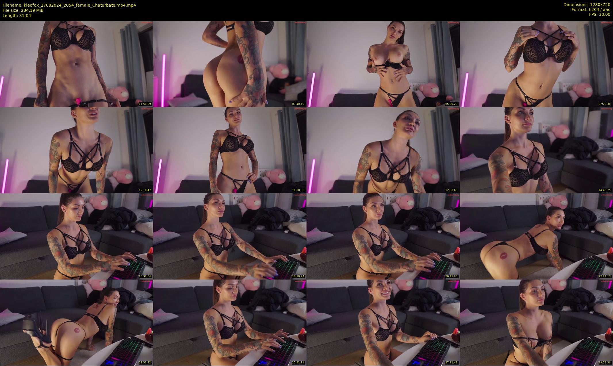 kleofox — 32 minute Chaturbate female cam show recording, 720p, Aug 27, 2024