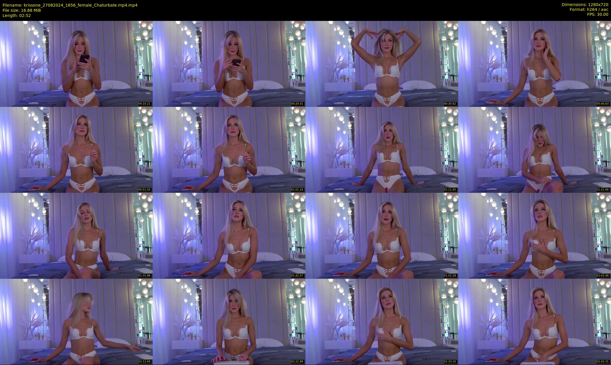 krissone — 3 minute Chaturbate female cam show recording, 720p, Aug 27, 2024