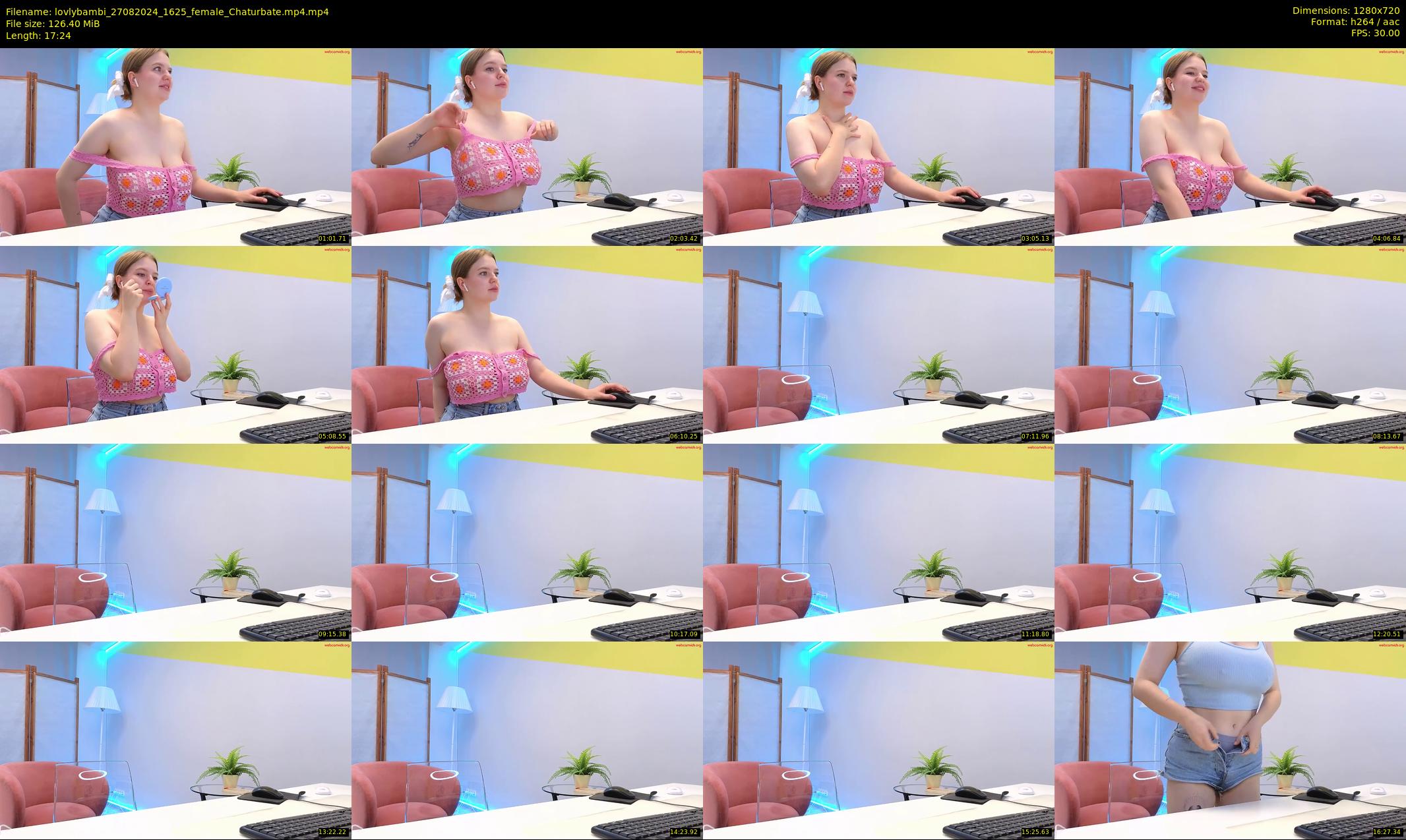 lovlybambi — 18 minute Chaturbate female cam show recording, 720p, Aug 27, 2024