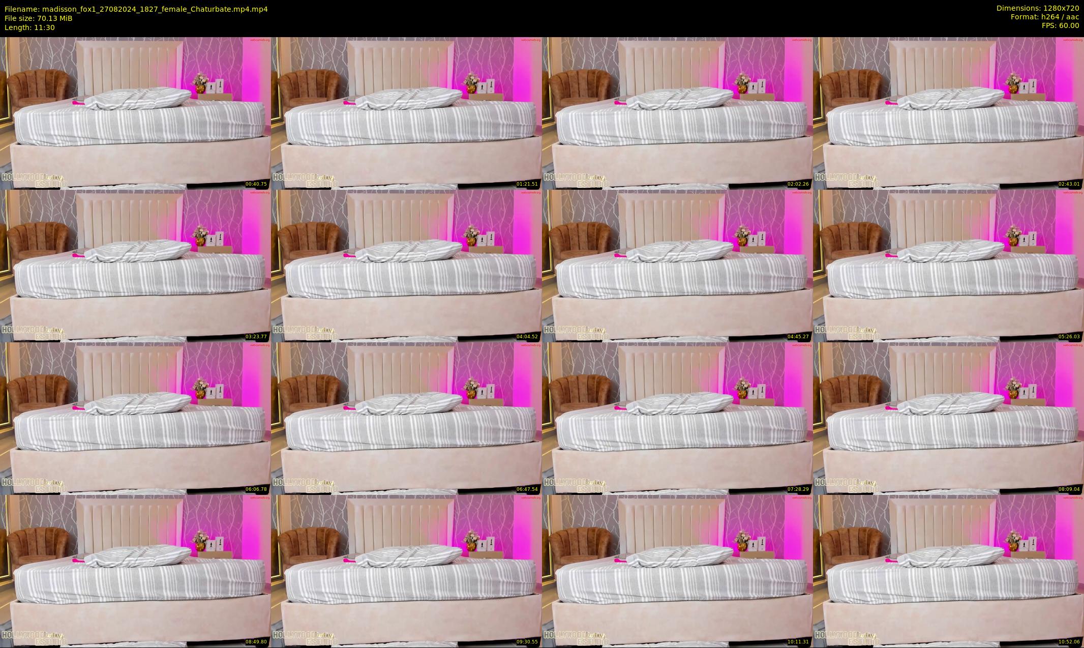 madisson_fox1 — 12 minute Chaturbate female cam show recording, 720p, Aug 27, 2024