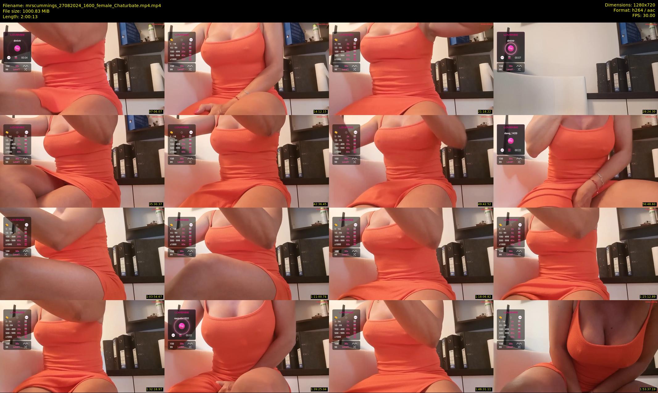 mrscummings — 121 minute Chaturbate female cam show recording, 720p, Aug 27, 2024